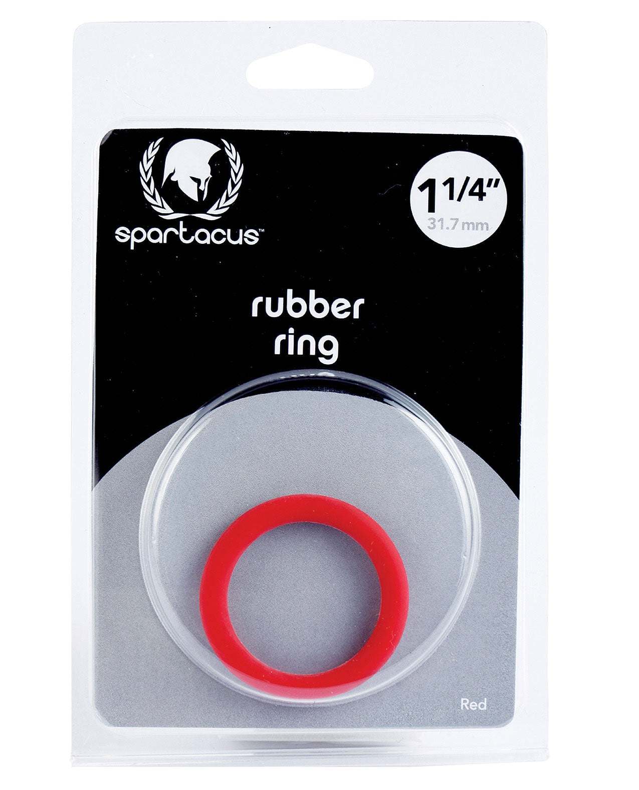Spartacus 1.25" Rubber Cock Ring - Red by Cock & Balls
