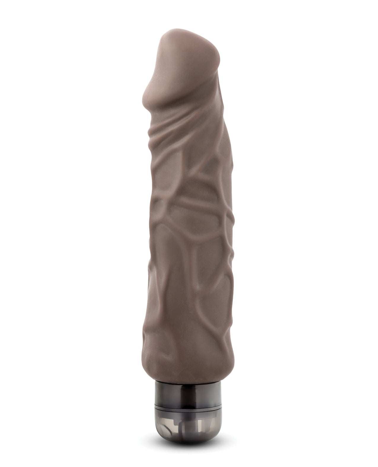 Blush X5 Plus 9-inch brown vibrating dildo with realistic texture and multi-speed settings