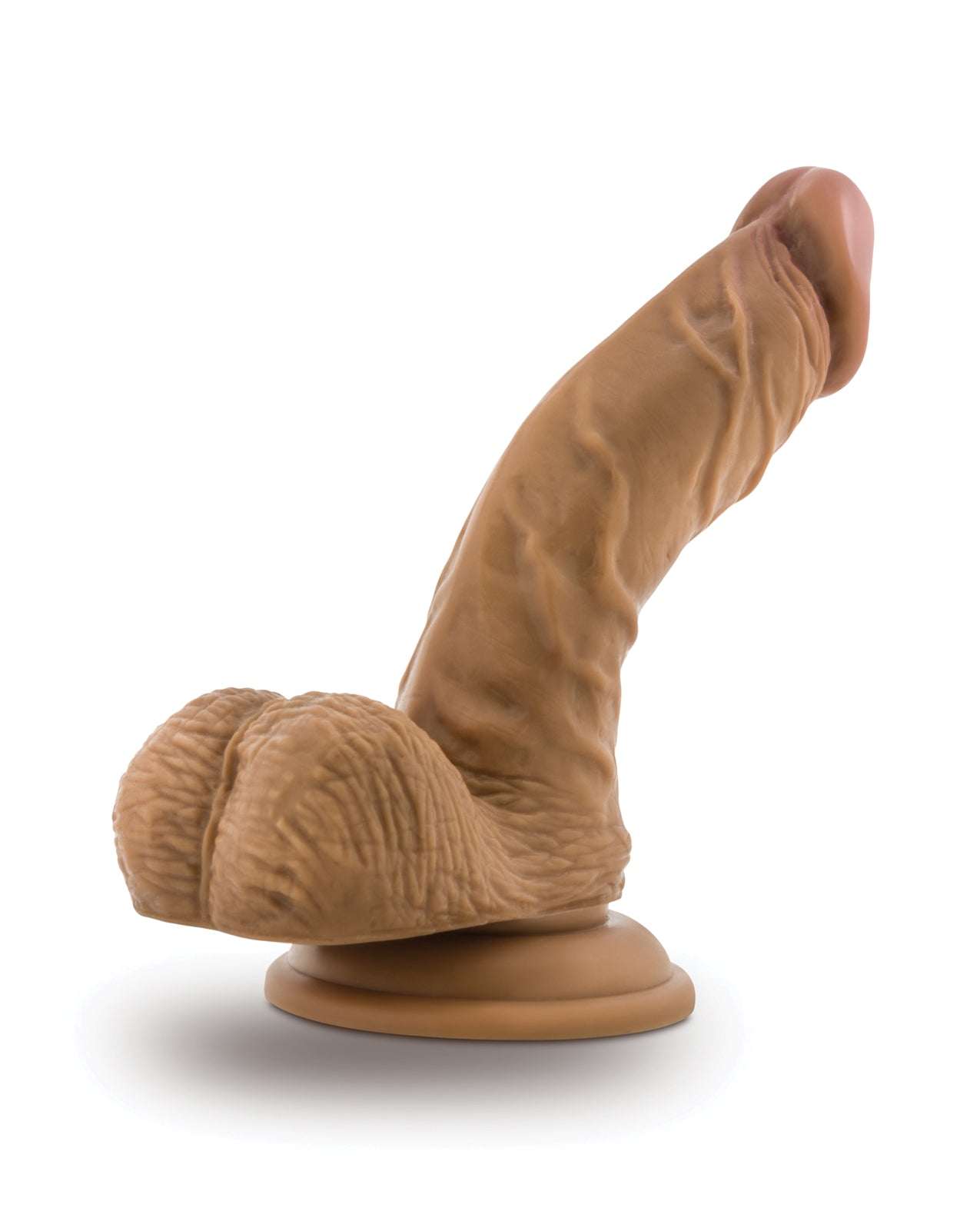 Blush Coverboy Papito realistic Latin dildo with curved shaft and suction base for G-spot and P-spot stimulation.