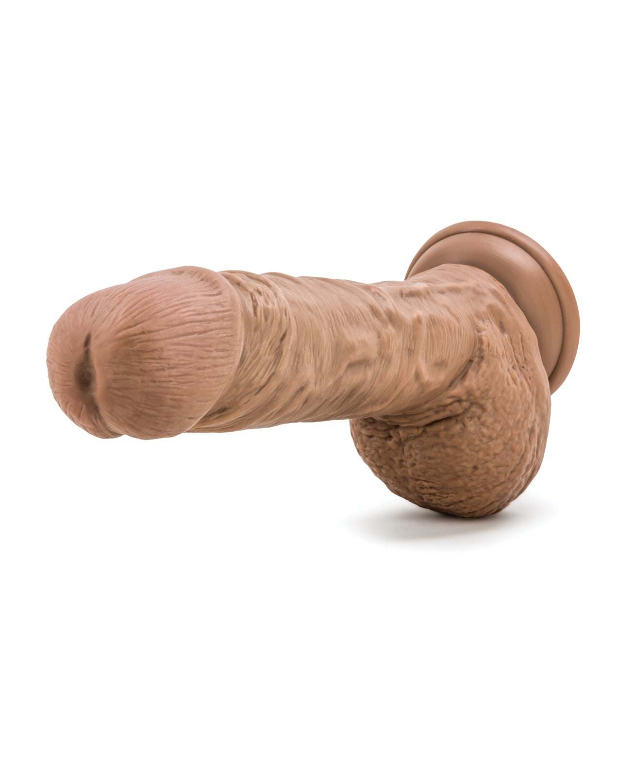 Blush Coverboy Personal Trainer realistic PVC dildo with suction base in Latin skin tone, 9 inches length, body-safe and phthalate-free.