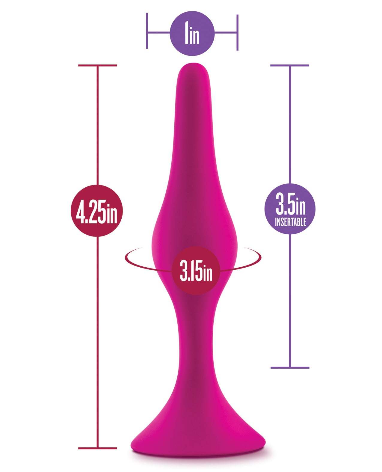 Blush Luxe Beginner Plug Medium - Pink by Anal Toys & Stimulators