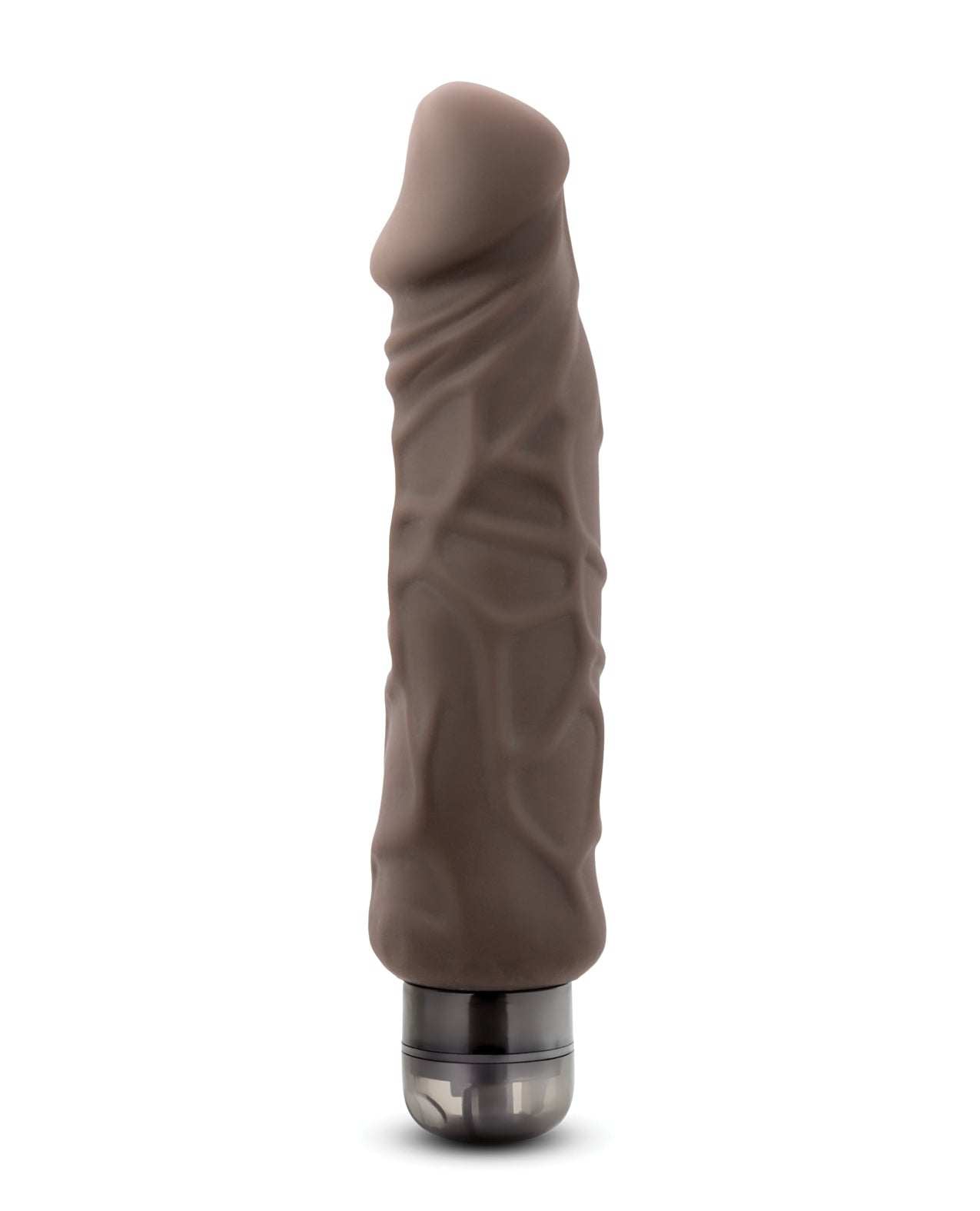 Blush Novelties Home Wrecker brown waterproof realistic vibrator with dual density technology and firm core.