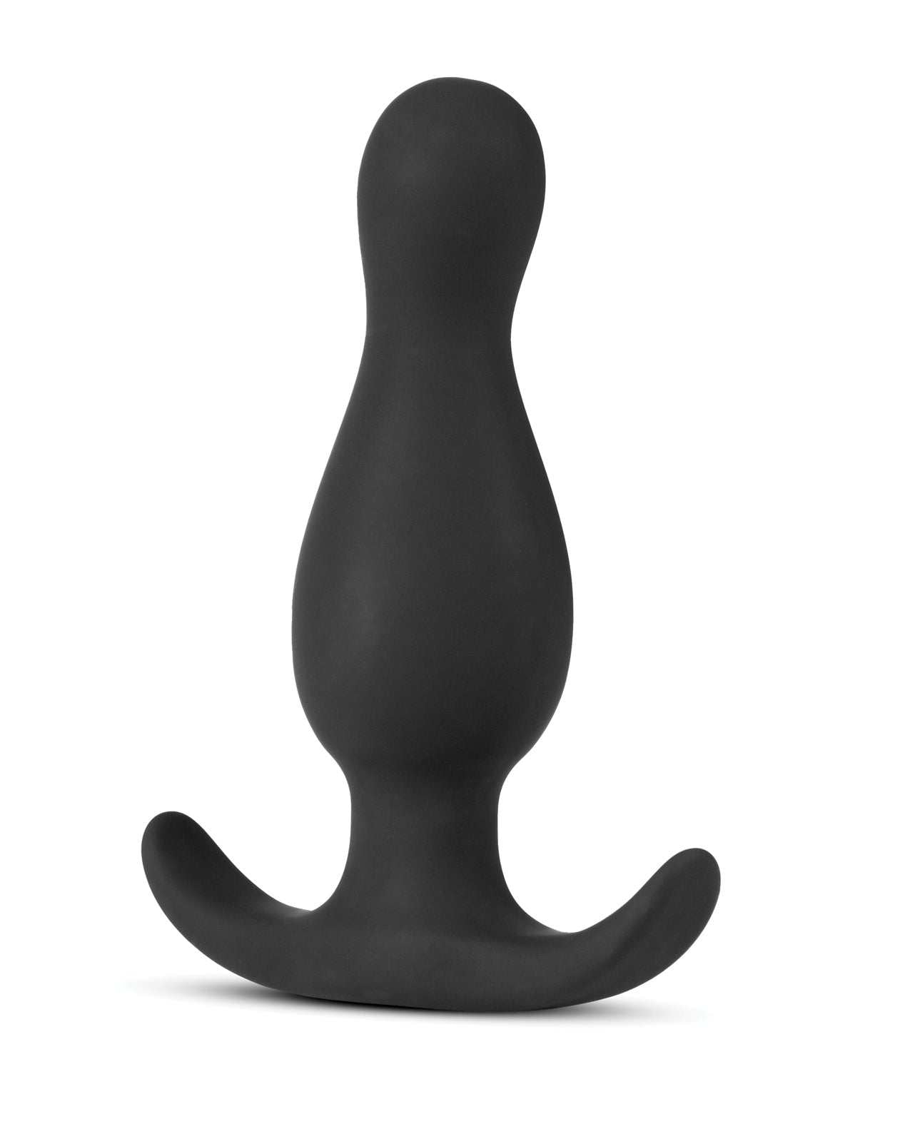 Black Blush Anal Adventures Curve Plug made of smooth Ultrasilk Silicone with ergonomic design for prostate stimulation and comfortable anchor base