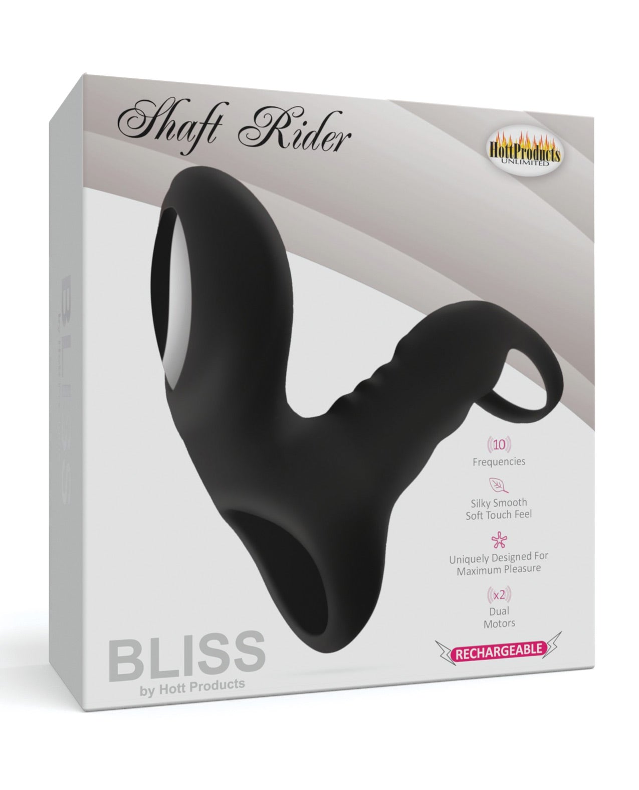 Bliss Shaft Rider Vibrating Cock Ring Sleeve - Black by Cock & Balls