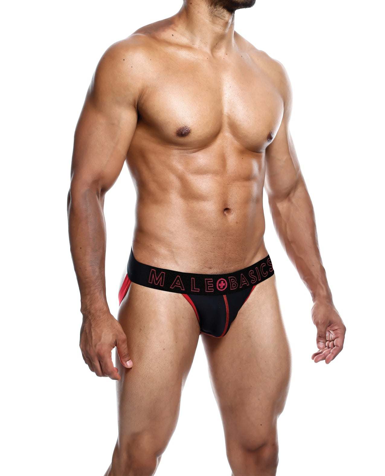 Male Basics Neon Jockstrap Red MD by Apparel