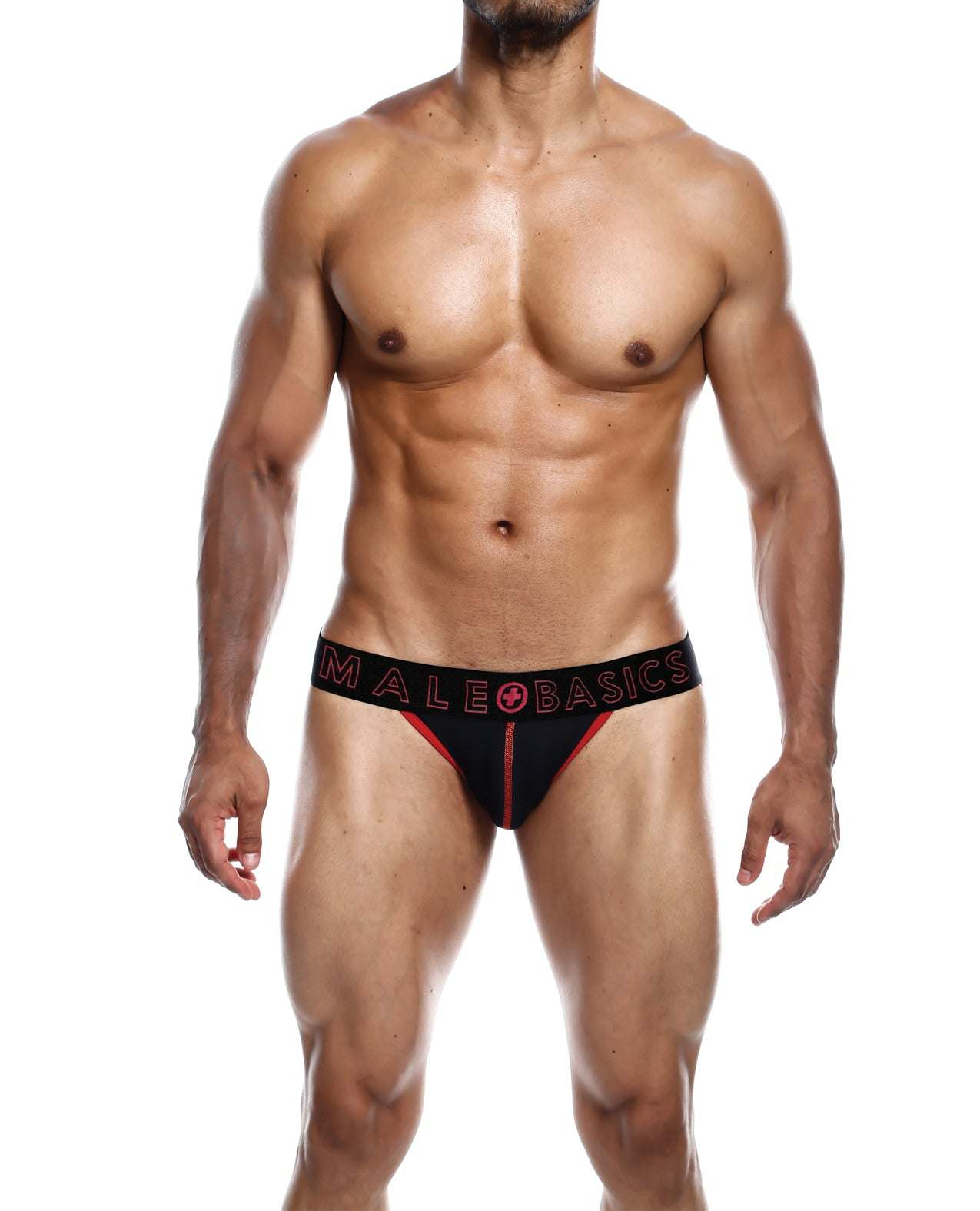 Male Basics Neon Jockstrap Red MD by Apparel