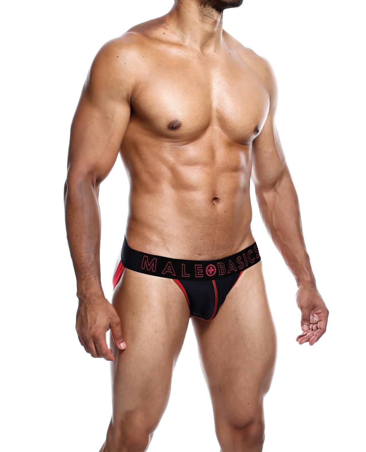 Male Basics Neon Jockstrap Red LG by Apparel