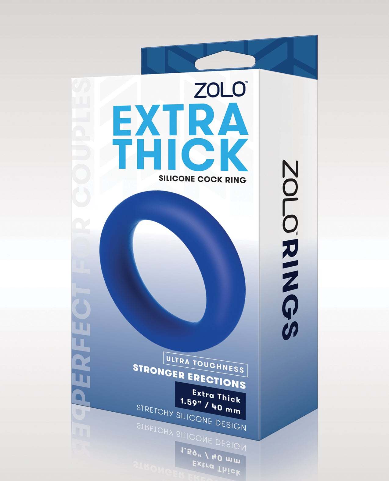 ZOLO Extra Thick Silicone Cock Ring - Blue by Cock & Balls