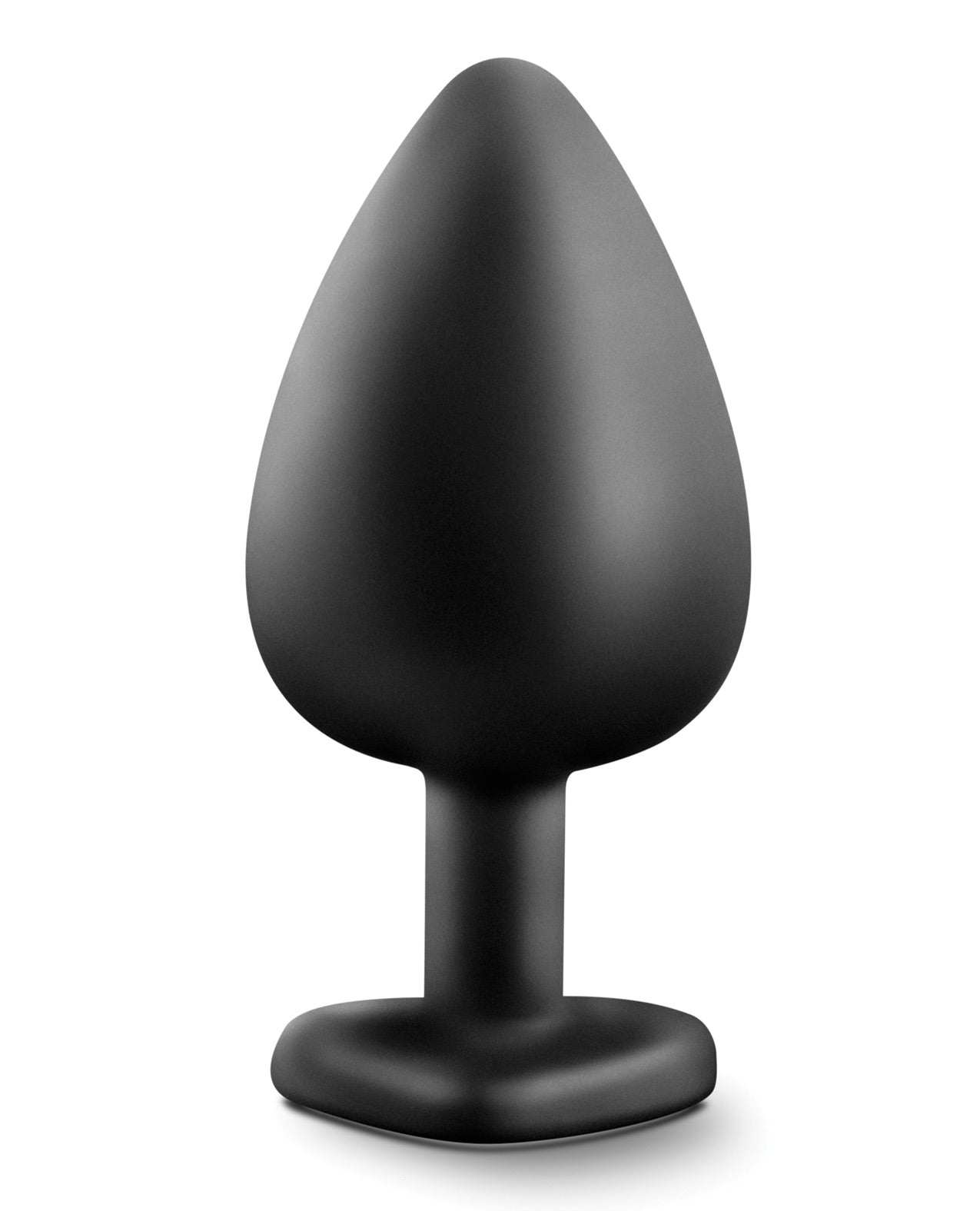 Black large Bling Plug with Gem by Blush Temptasia with tapered tip and sleek design for comfortable intimate play