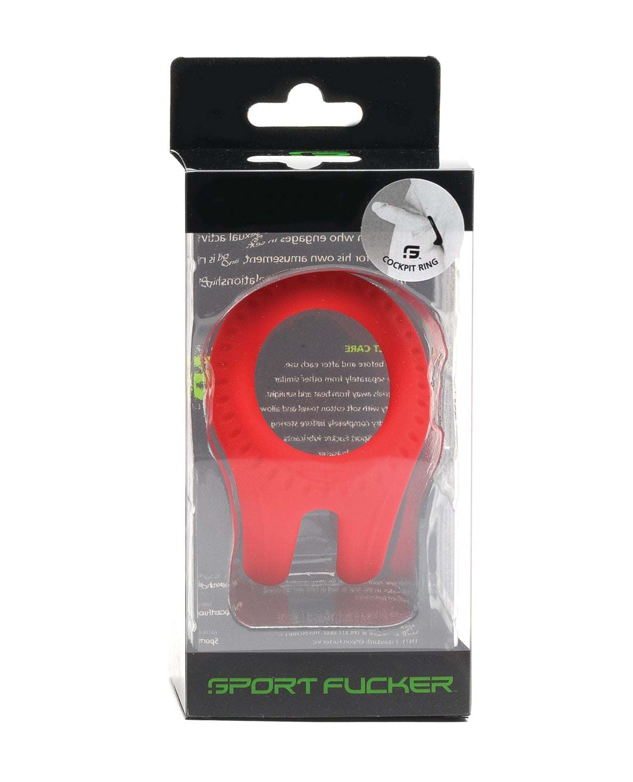 Sport Fucker CockPit Cockring high-performance red silicone ring in packaging