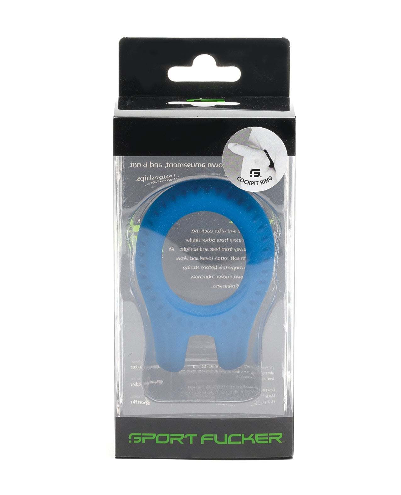 Sport Fucker CockPit Cockring high-performance blue silicone ring in packaging