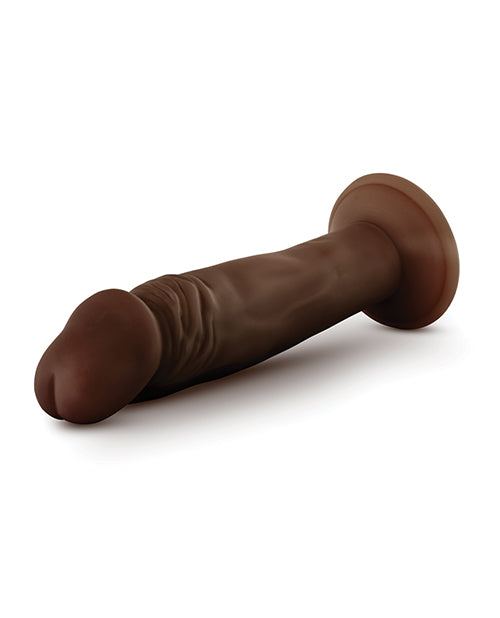 Dr. Skin Plus 6 inch posable chocolate dildo with suction base and lifelike texture