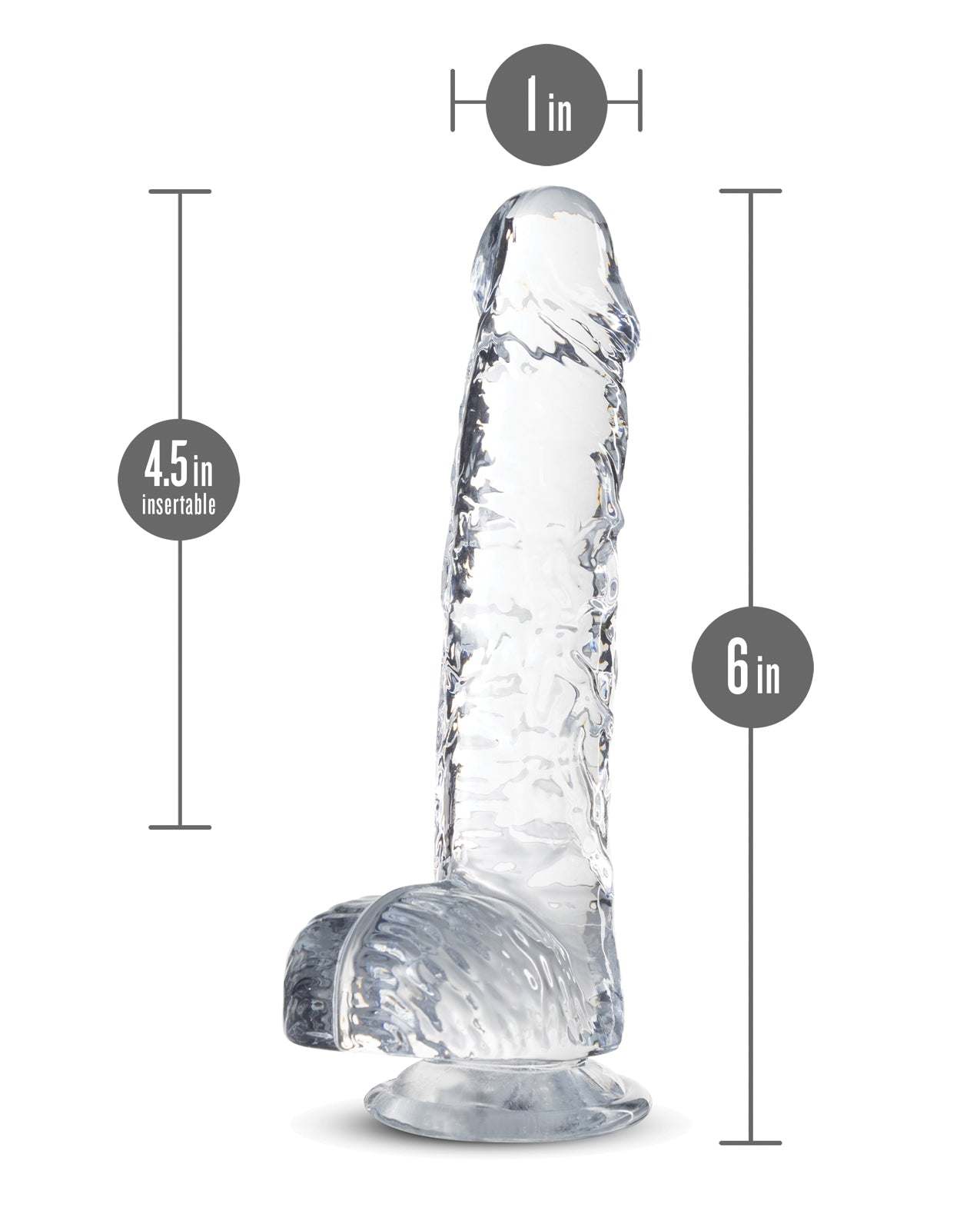 Blush Naturally Yours 6" Crystalline Dildo - Diamond by Anal Toys & Stimulators