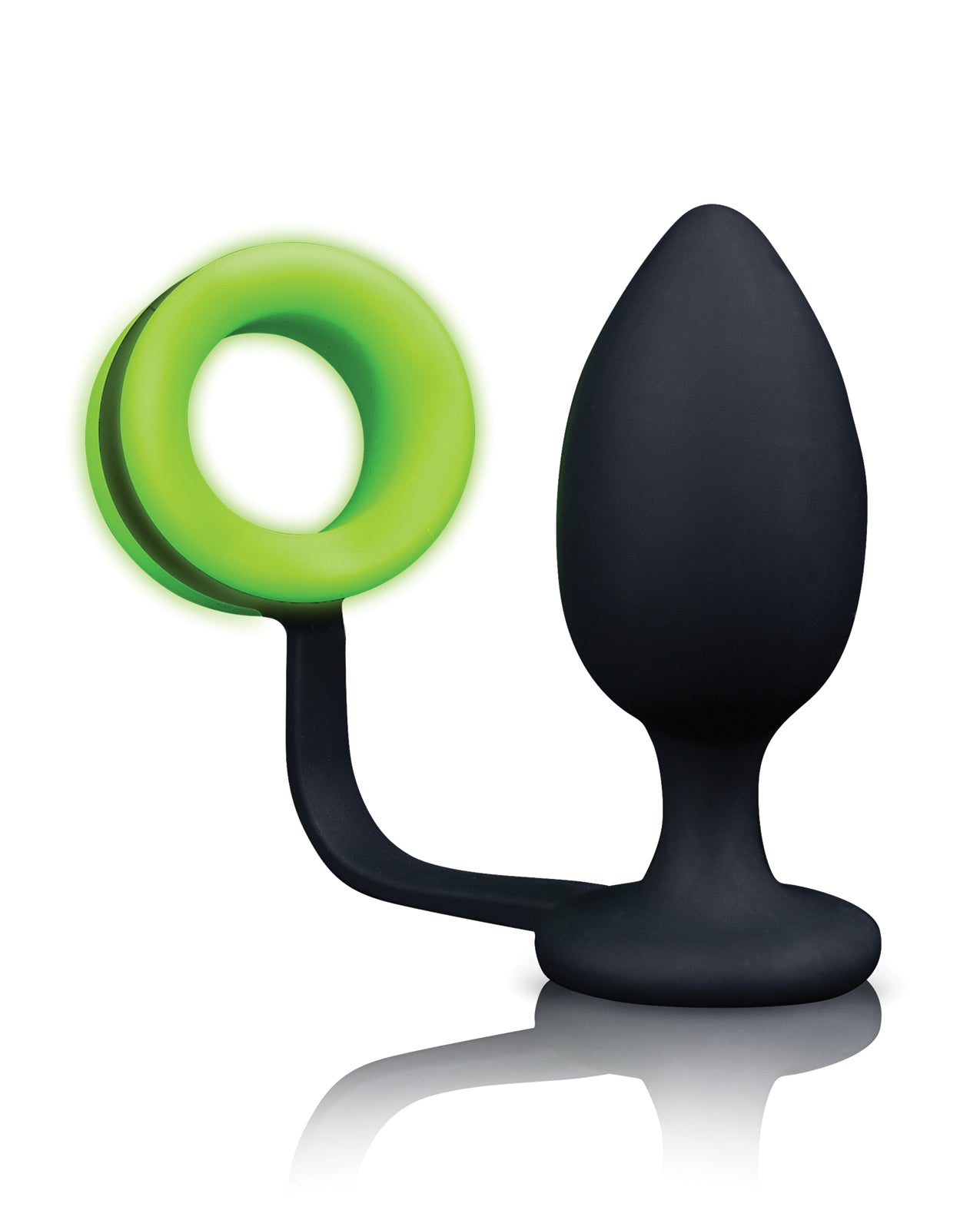 Shots Ouch Butt Plug w/Cock Ring - Glow in the Dark by Cock & Balls