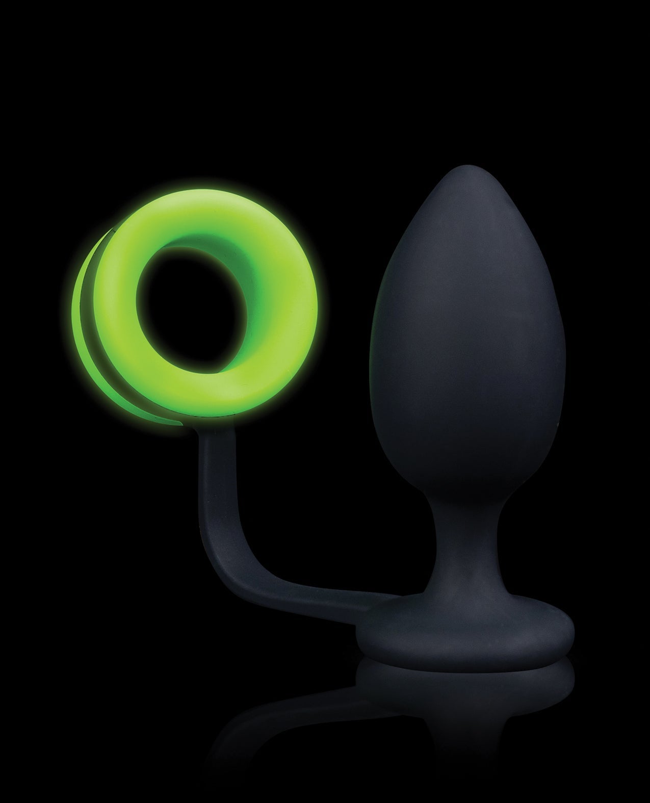 Shots Ouch Butt Plug w/Cock Ring - Glow in the Dark by Cock & Balls