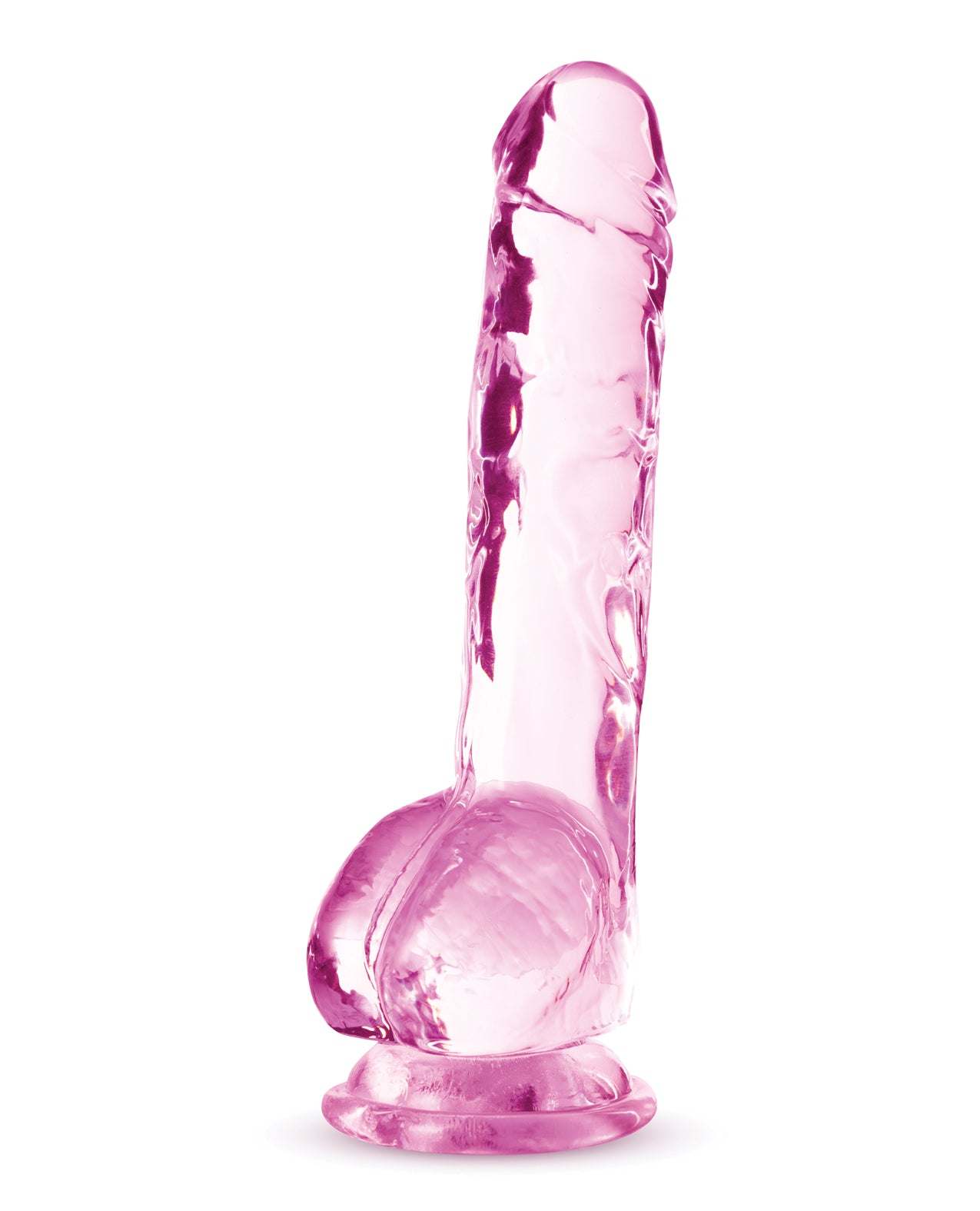 Blush Naturally Yours 8" Crystalline Dildo - Rose by Anal Toys & Stimulators
