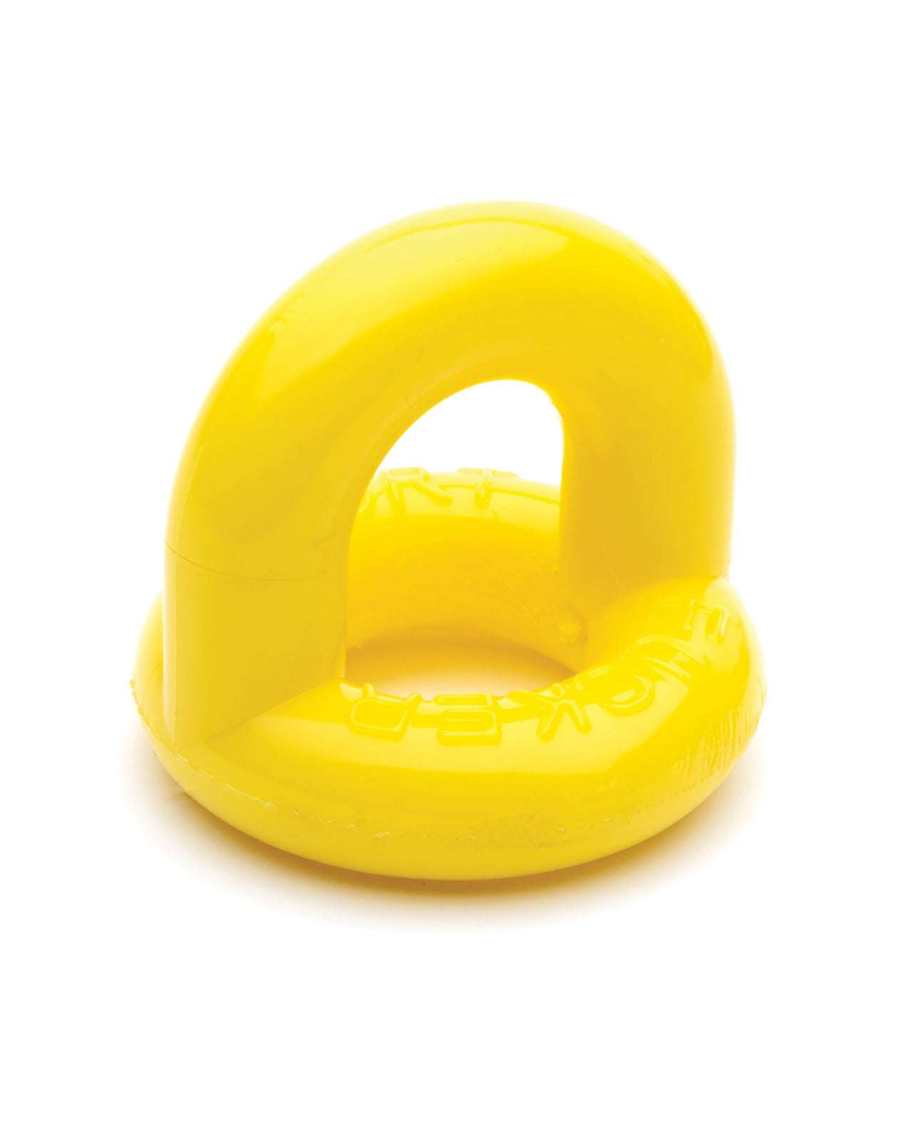 Yellow flexible Sport Fucker Universal Cockring made of stretch silicone for men