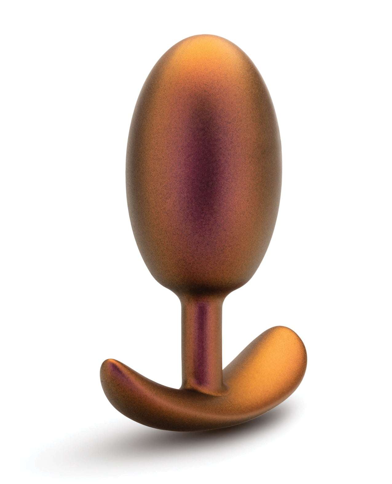 Blush Anal Adventures Matrix Neutron Plug in iridescent copper with rounded tip and curved base for secure anal pleasure