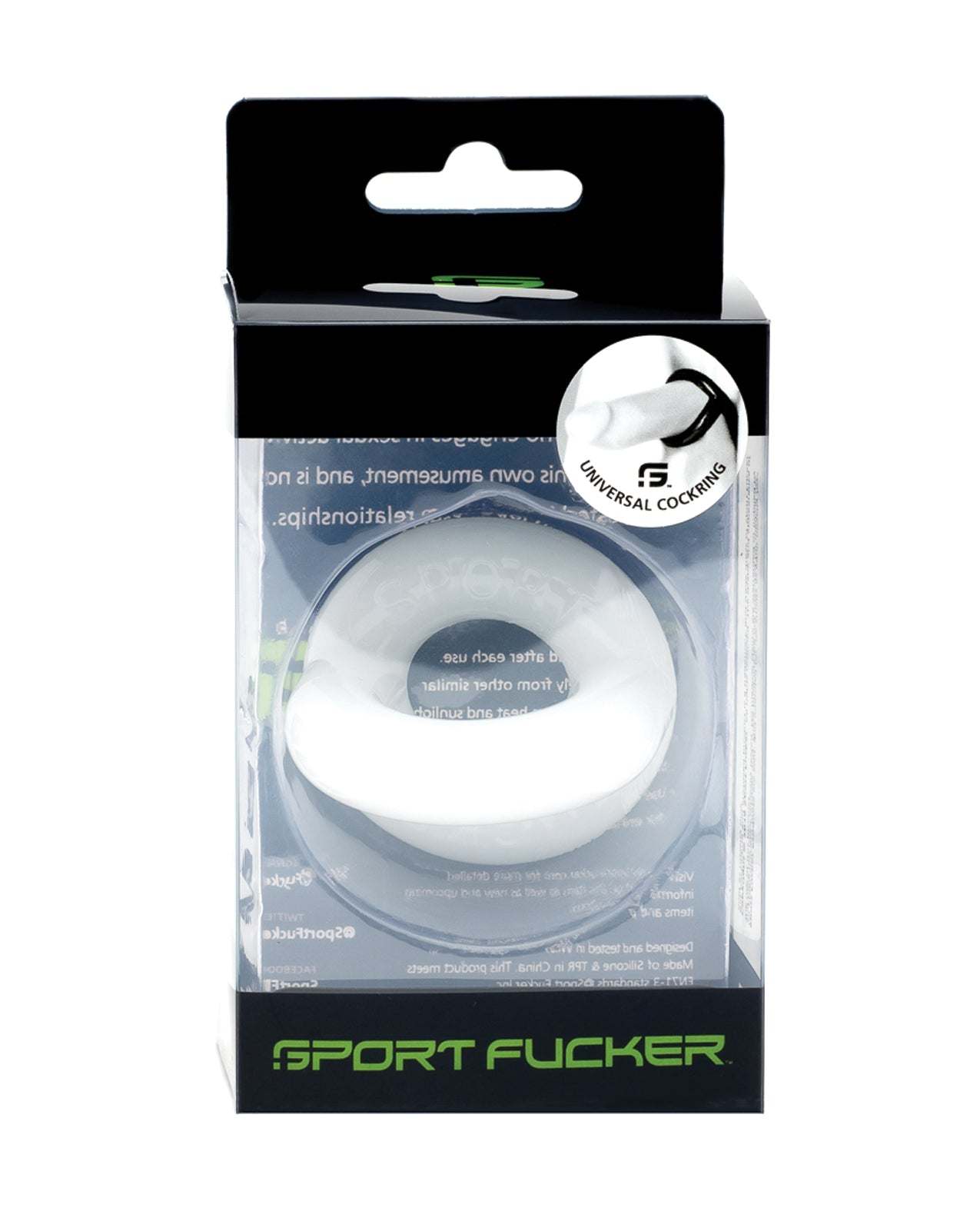 Sport Fucker Universal Cockring flexible stretch silicone ring for men in packaging