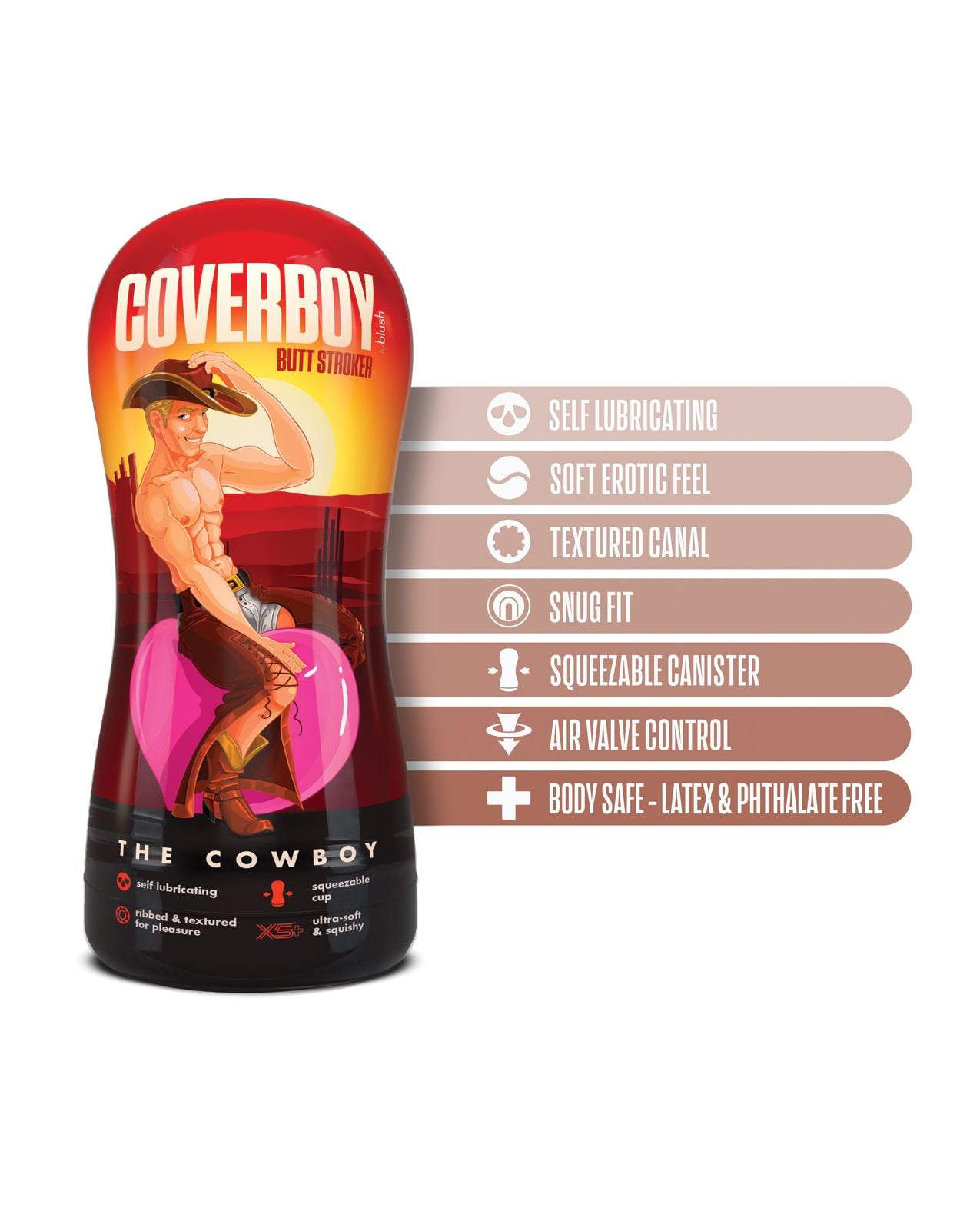 Coverboy - Cowboy - Self Lubricating Stroker - Beige by Masturbators and Strokers