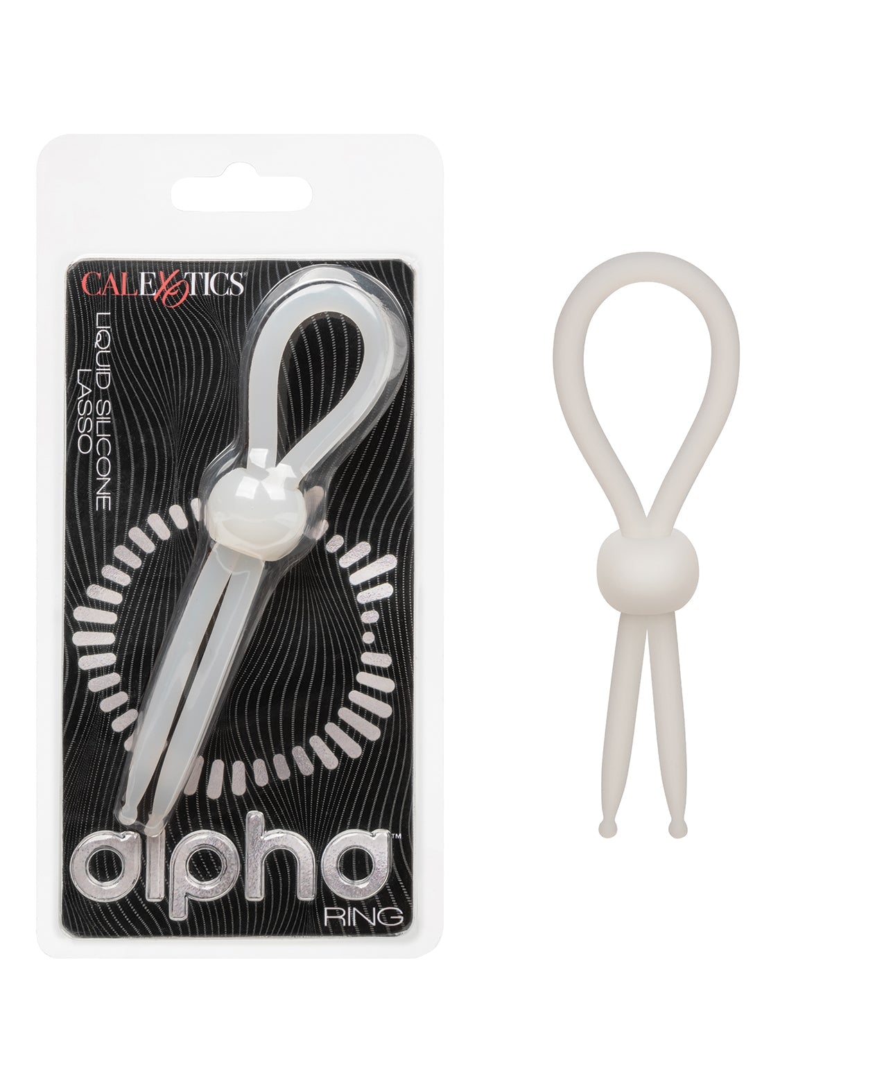 Alpha Liquid Silicone Lasso Cock Ring with Adjustable Design for Comfortable Wear by Cock & Balls