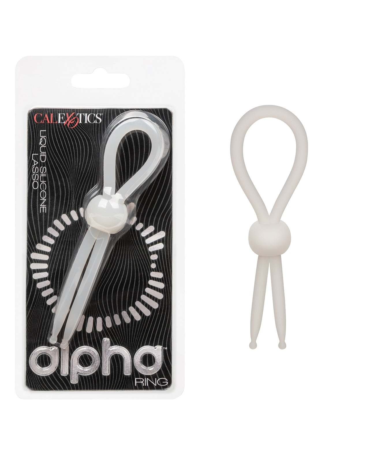 Alpha Liquid Silicone Lasso Cock Ring - Natural by Cock & Balls