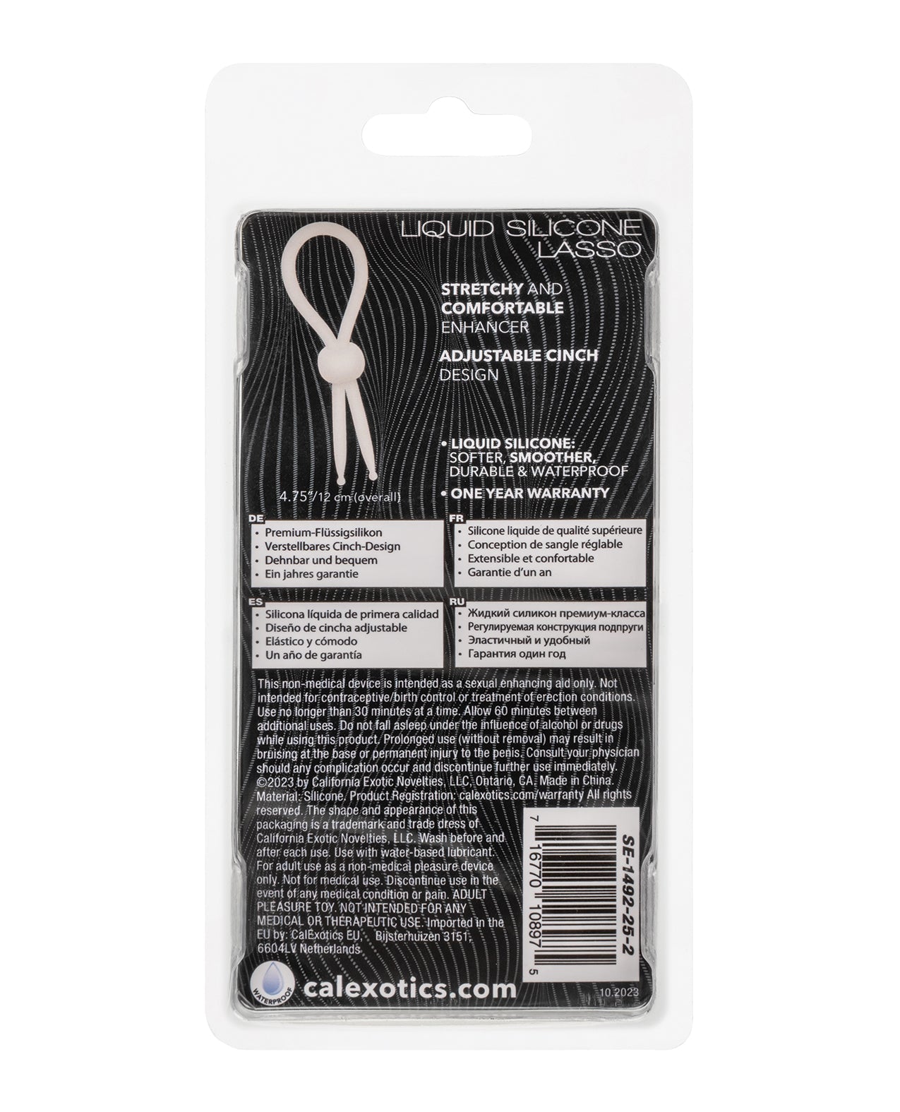 Alpha Liquid Silicone Lasso Cock Ring with Adjustable Design for Comfortable Wear by Cock & Balls