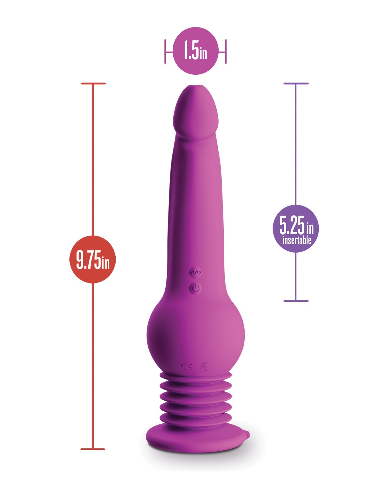 Blush Impressions New York Gyro Quake Dildo - Purple by Anal Toys & Stimulators