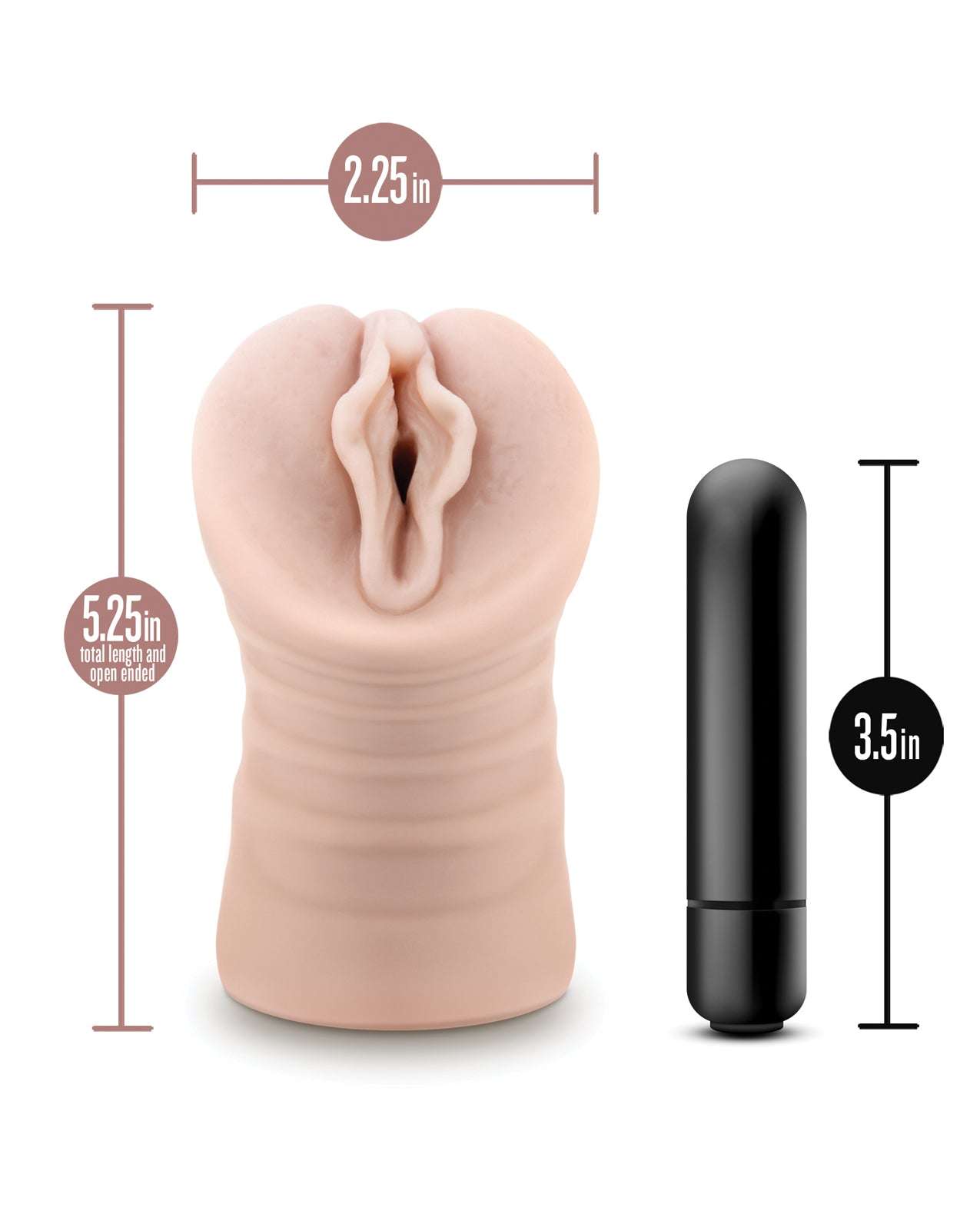 Blush EnLust Pussy Stroker w/Vibrating Bullet - Destini by Masturbators and Strokers