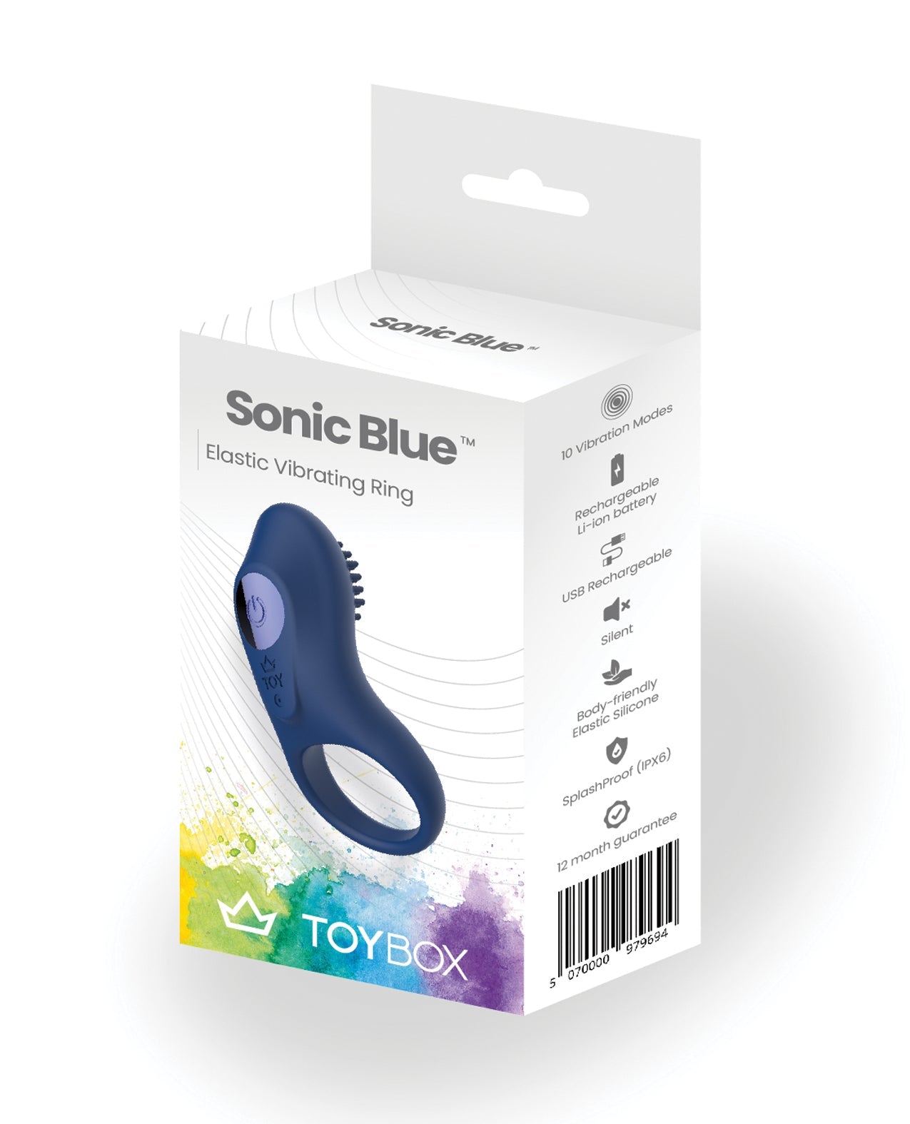 ToyBox Sonic Blue Vibrating Cock Ring by Cock & Balls