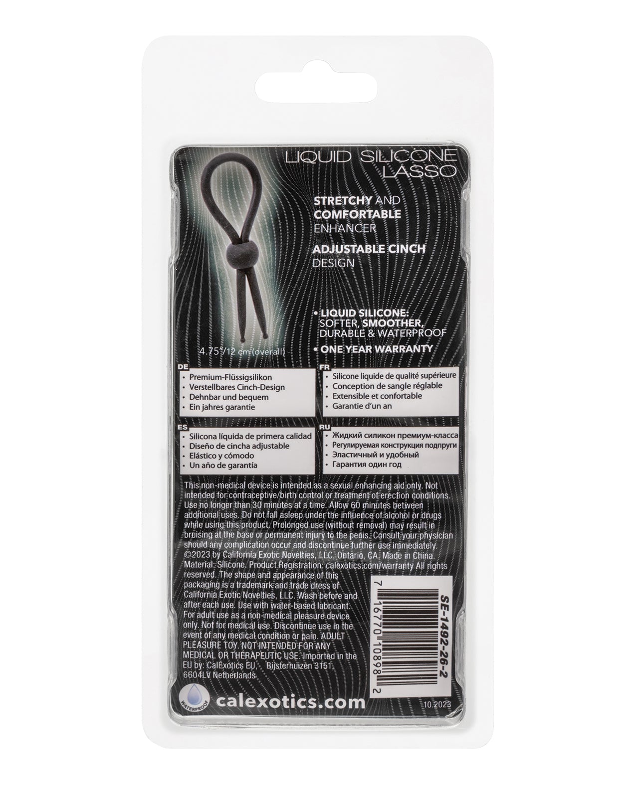 Alpha Liquid Silicone Lasso Cock Ring with Adjustable Design for Comfortable Wear by Cock & Balls