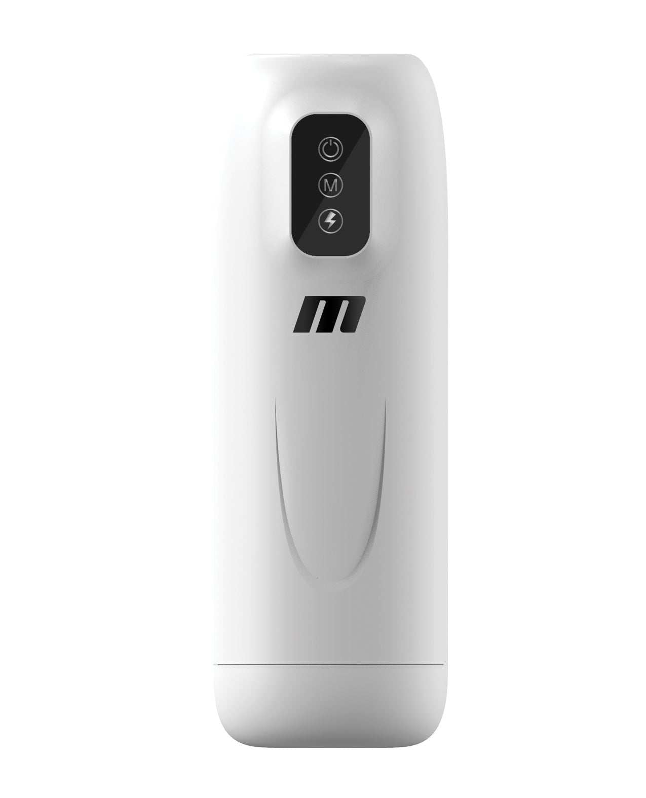 Blush M for Men Robo Bator white vibrating male stroker with multiple modes and USB charging
