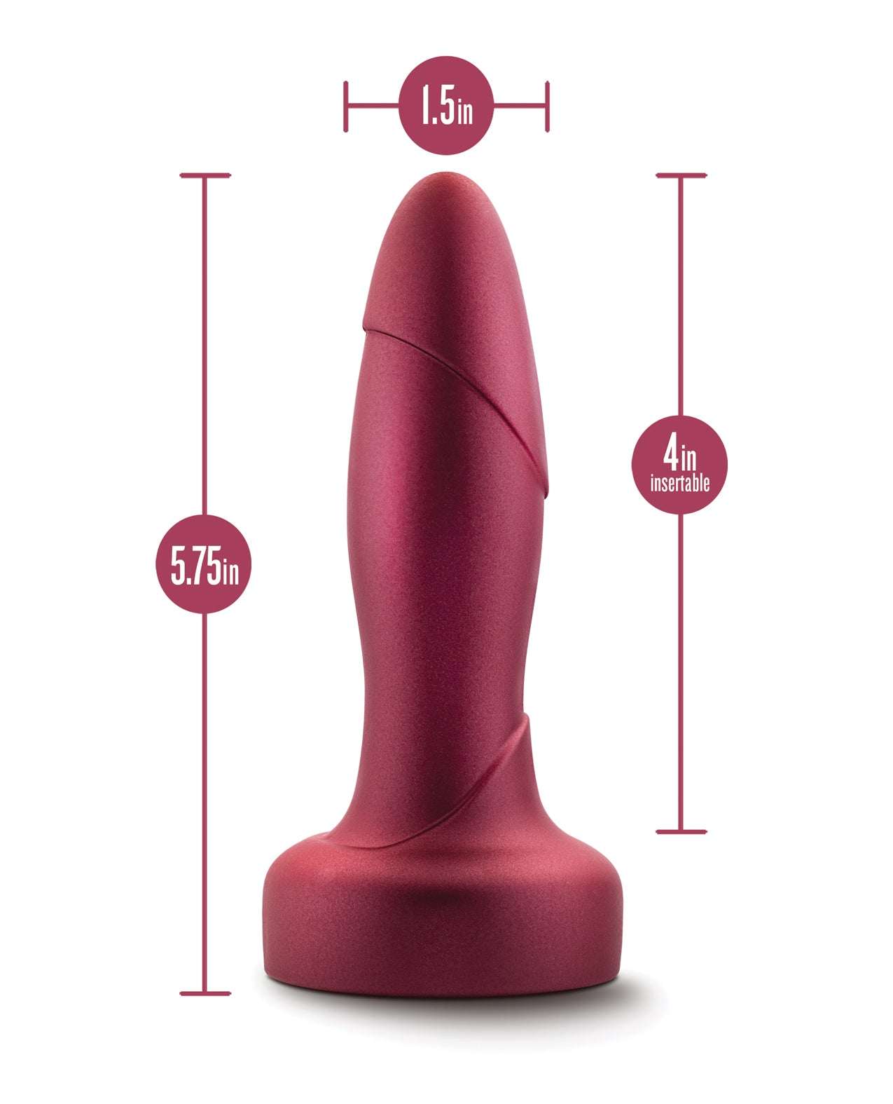 Blush Anal Adventures Matrix Atomic Plug in Martian Wine with remote control, rotating beads, tapered tip, and waterproof design.