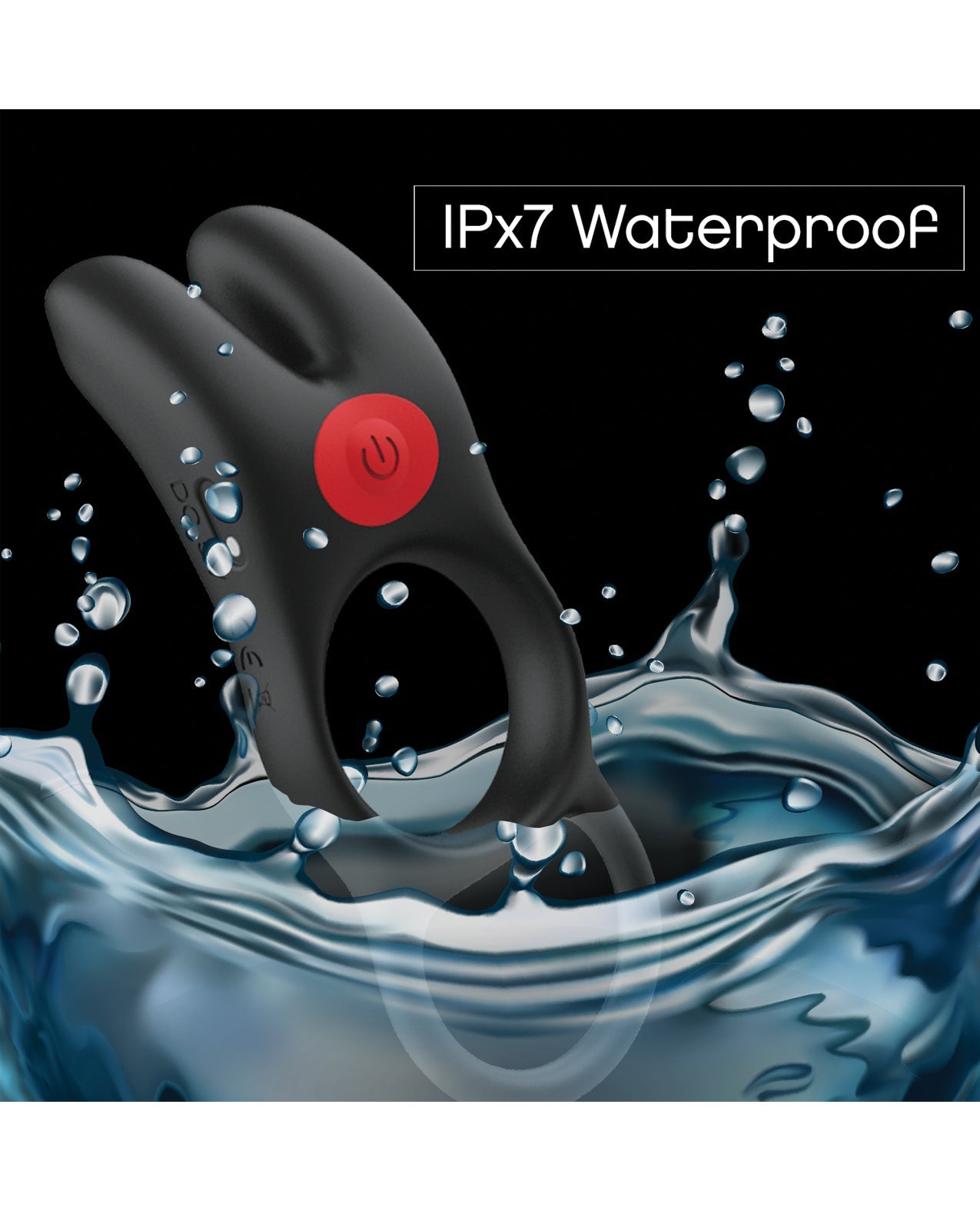 Red Dot Vibrating Cock Ring V1 With Remote - Black/red by Cock & Balls