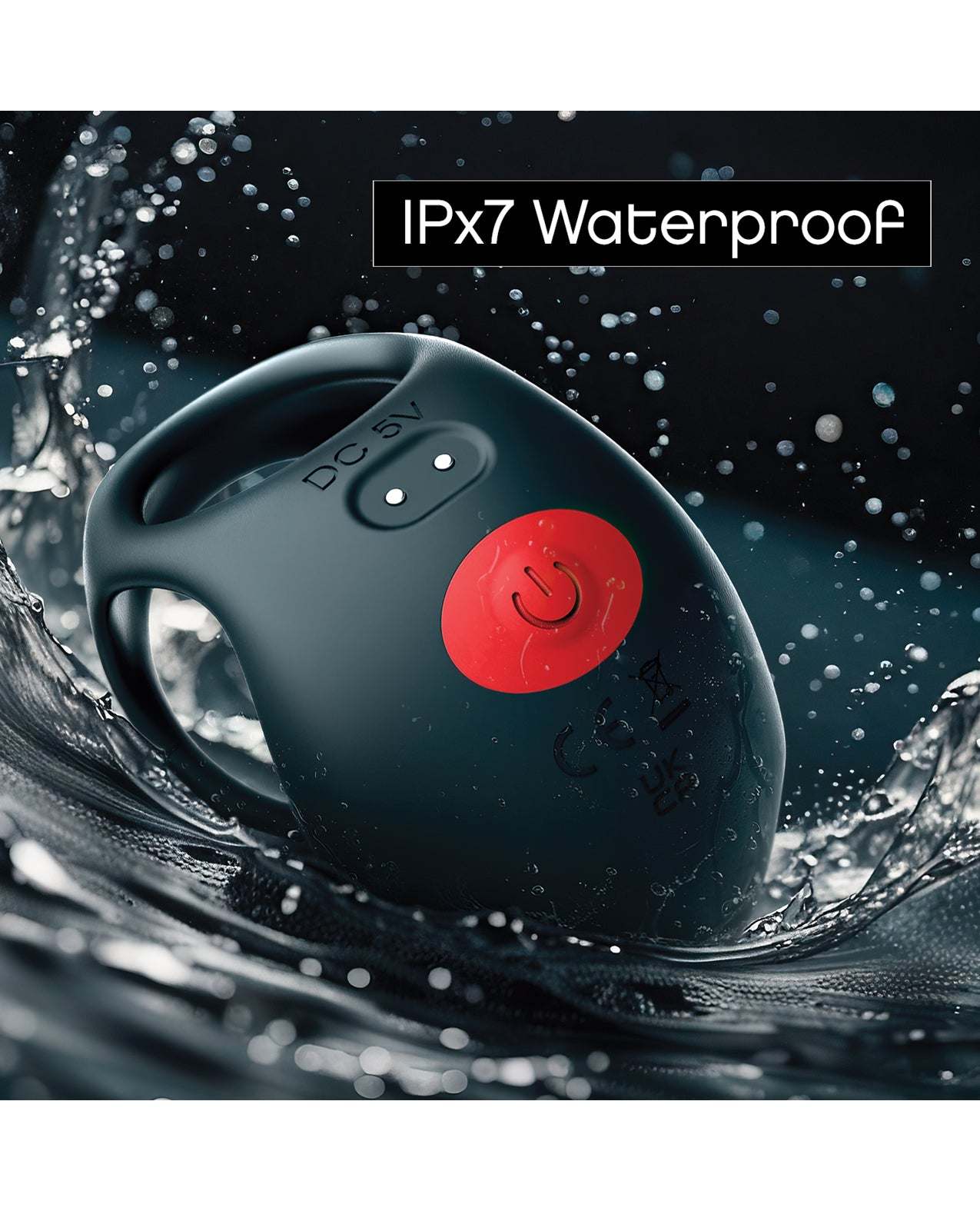 Red Dot Vibrating Cock Ring V3 With Remote - Black/red by Cock & Balls