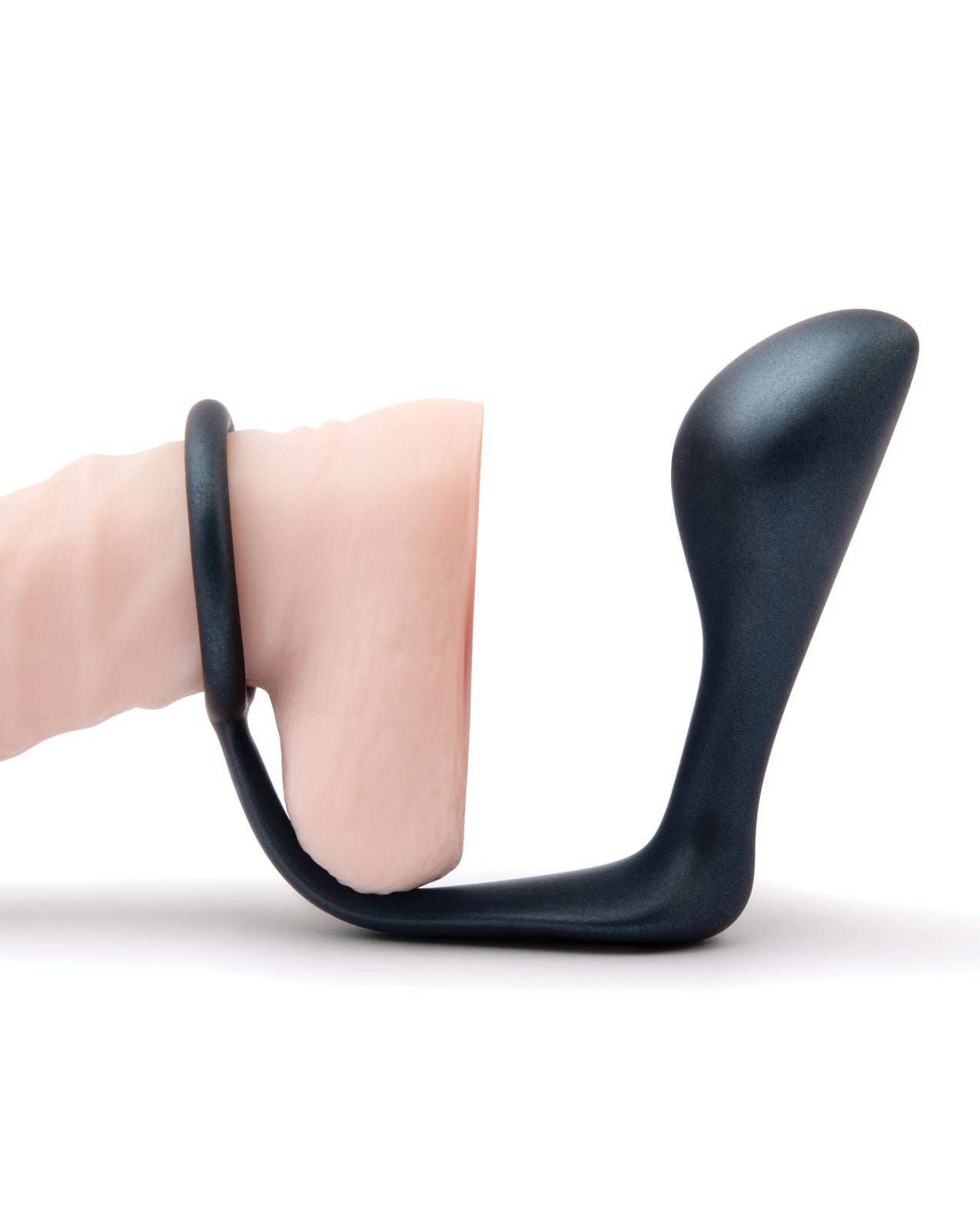 b-Vibe Butties Ringer Cock Ring & Prostate Plug - Black by Cock & Balls