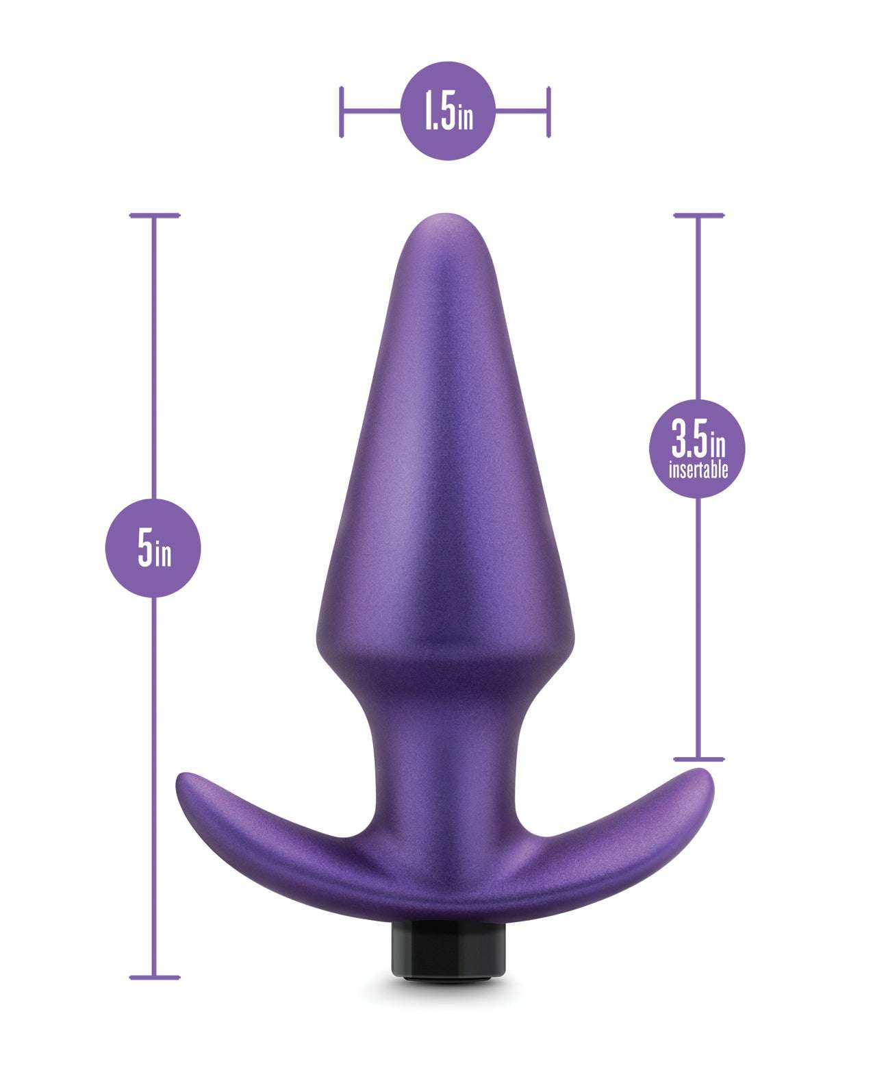 Blush Anal Adventures Matrix Interstellar Astro Violet vibrating anal plug with ergonomic design and 10 vibration settings.