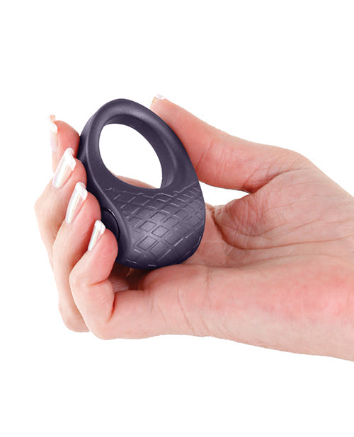 Seduction Levi Cock Ring - Metallic Grey by Cock & Balls