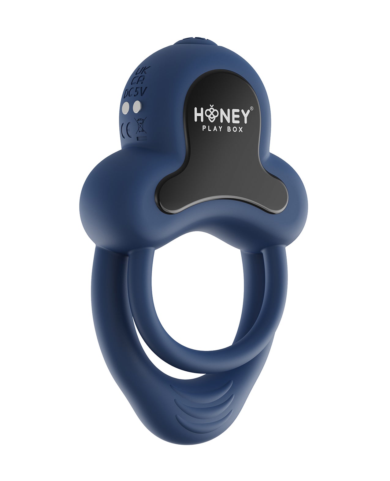 Anello Vibrating Double Cock Ring w/Clitoral Stimulator - Blue by Cock & Balls