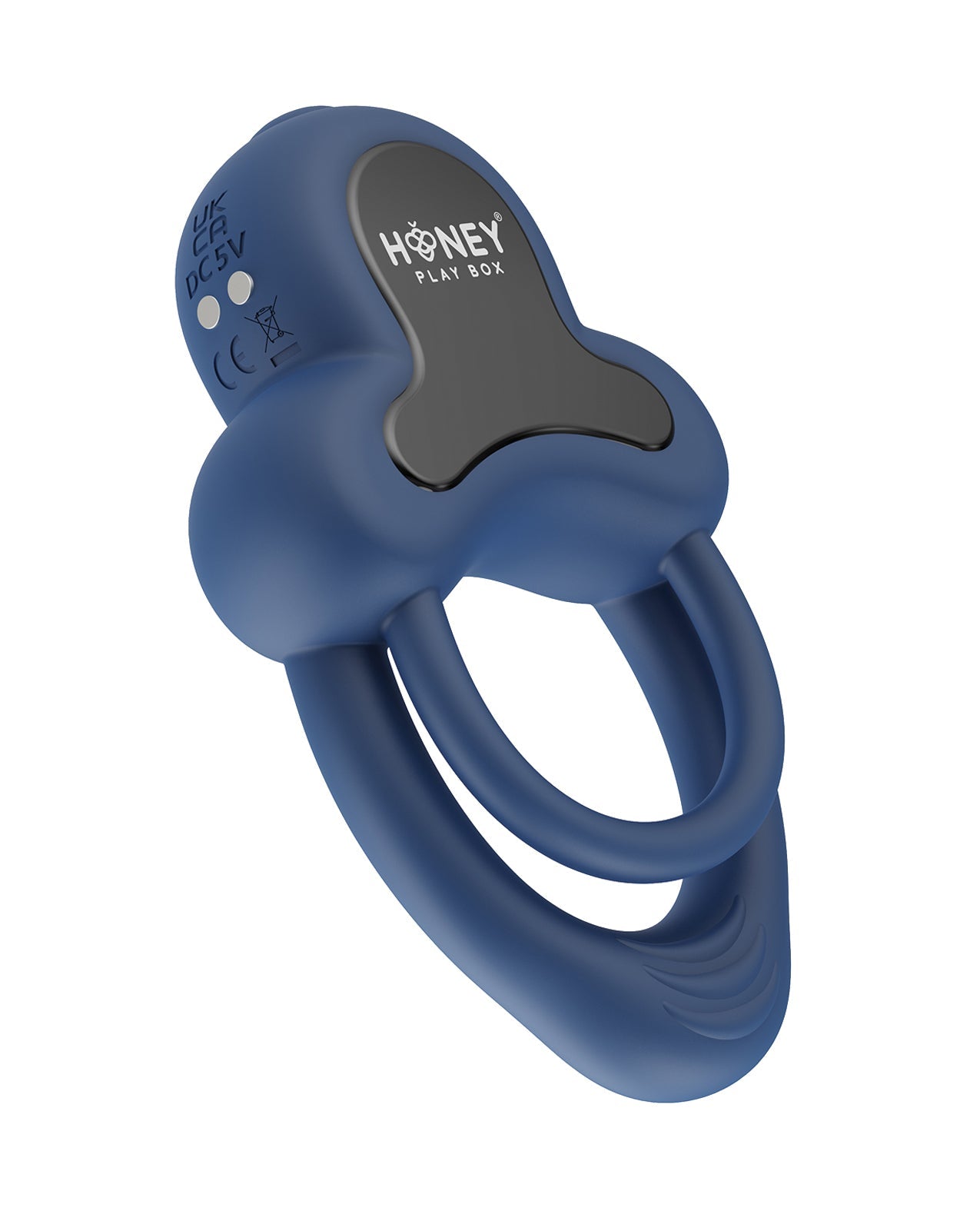 Anello Vibrating Double Cock Ring w/Clitoral Stimulator - Blue by Cock & Balls