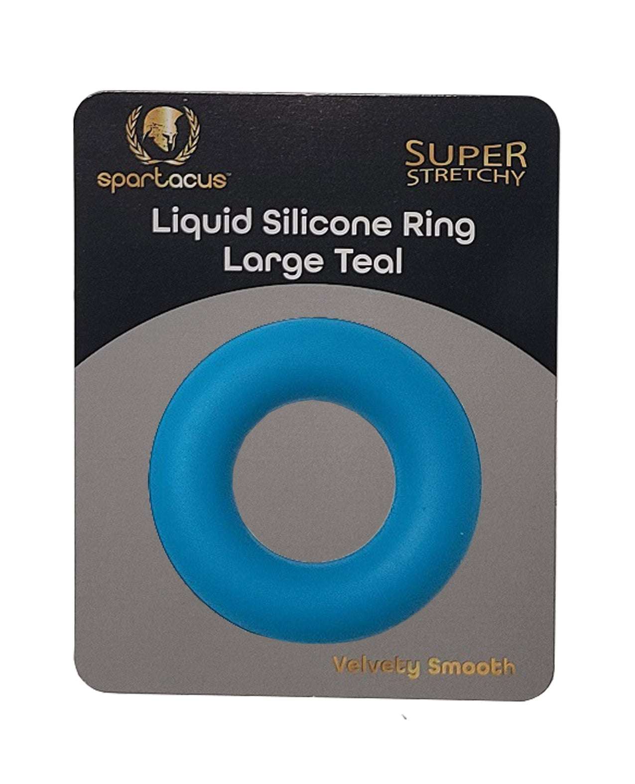 Spartacus Liquid Silicone Cock Ring Large - Teal by Cock & Balls