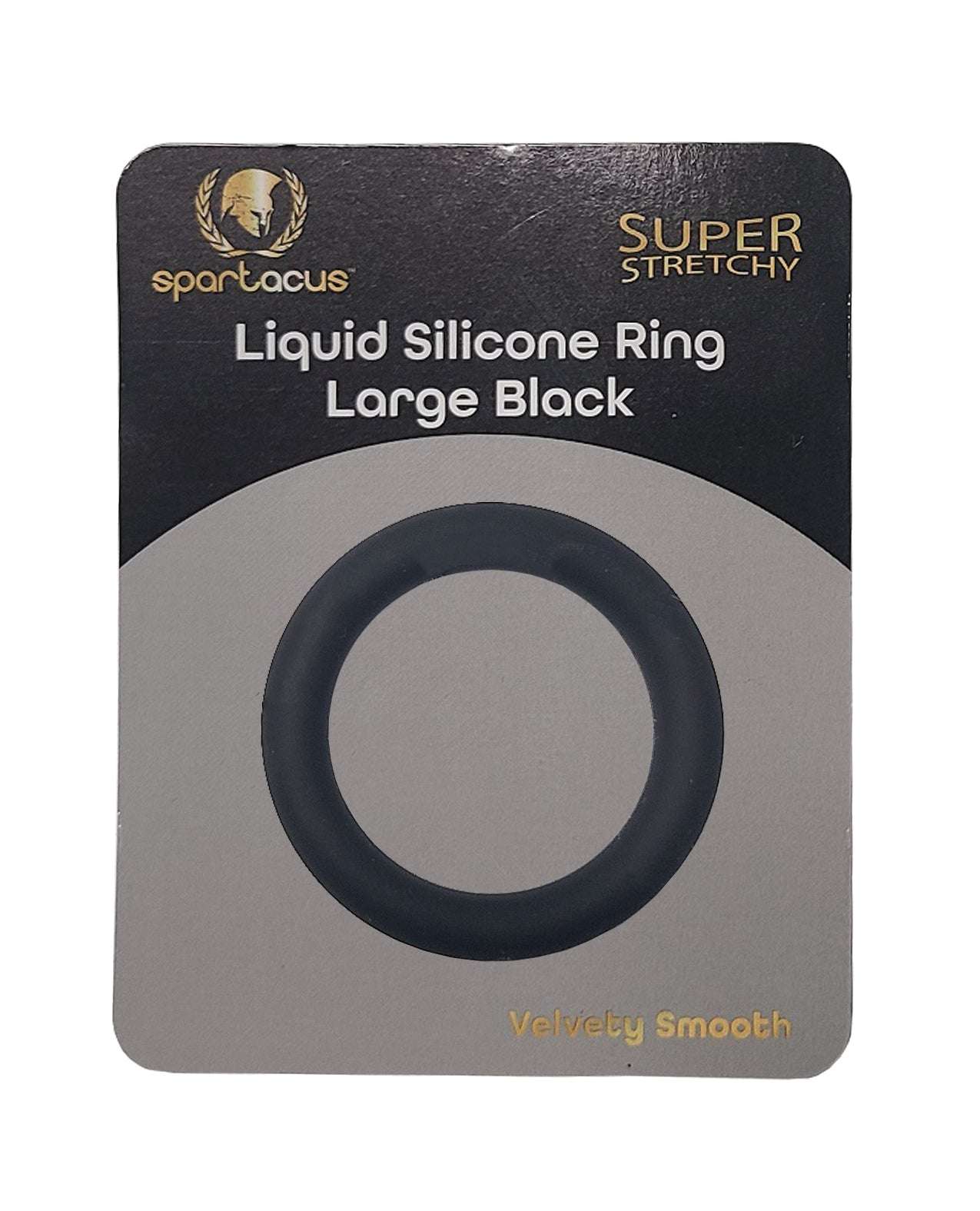 Spartacus Liquid Silicone Cock Ring Large - Black by Cock & Balls