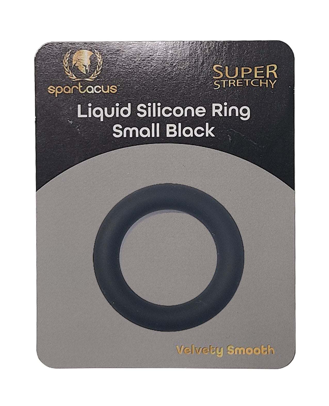 Spartacus Liquid Silicone Cock Ring Small - Black by Cock & Balls
