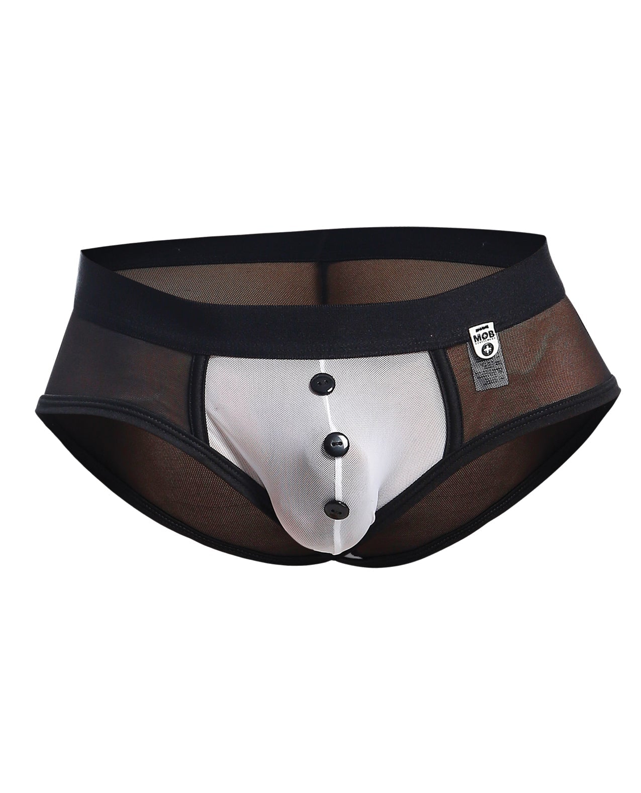 Male Basics MOB Maitre D Brief, Bow & French Cuffs Black/White MD by Apparel