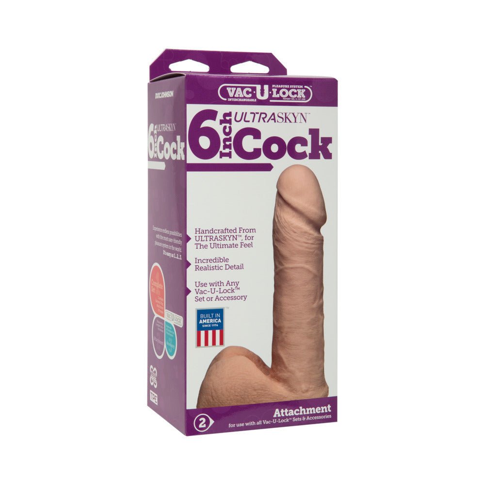 Vac-U-Lock - 6 Inch UR3 Cock White by Anal Toys & Stimulators