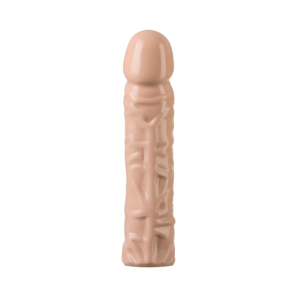 Vac-U-Lock 8 inch classic dong in white with realistic texture and durable construction.