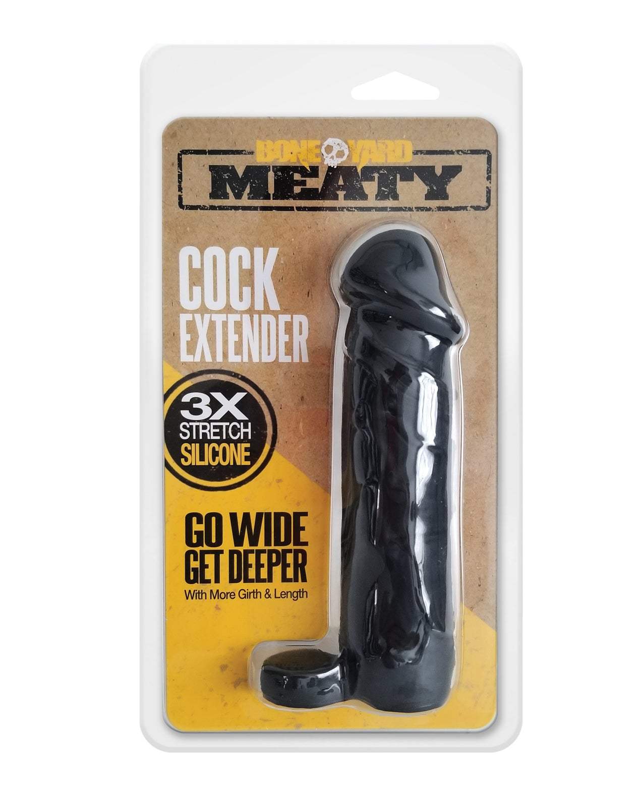 Boneyard The Man Sizer 3X Stretch Silicone Extender - Black by Cock & Balls