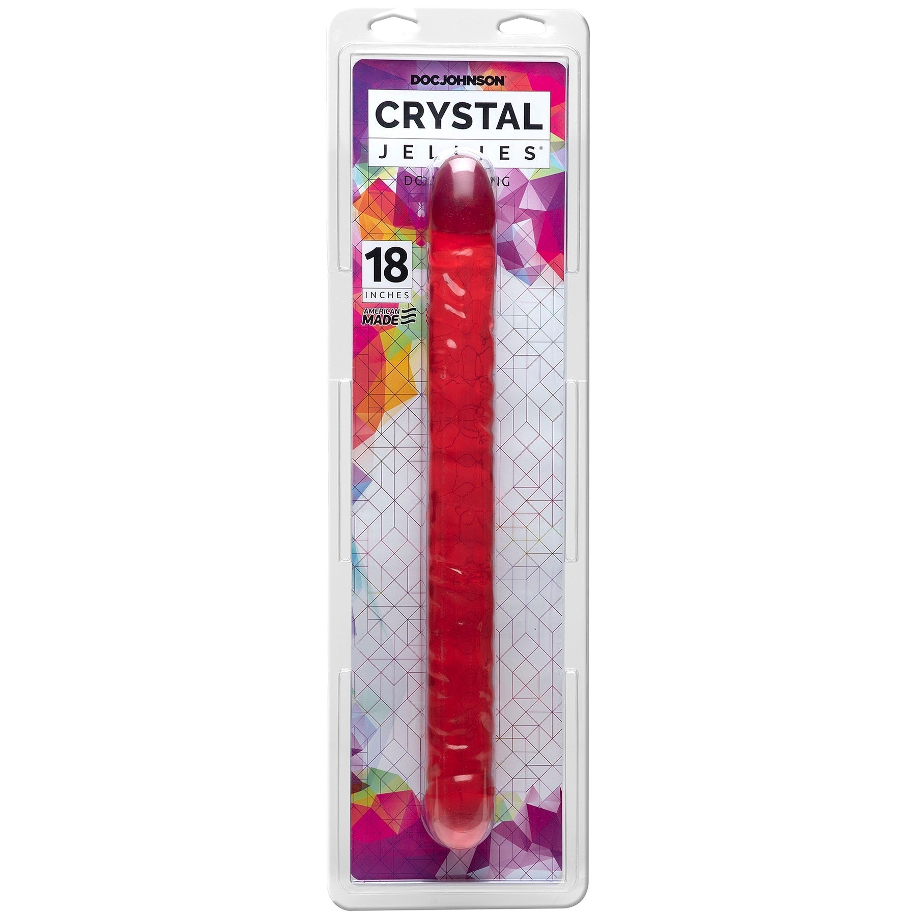 Crystal Jellies 18 Inch Double Dong - Pink by Anal Toys & Stimulators