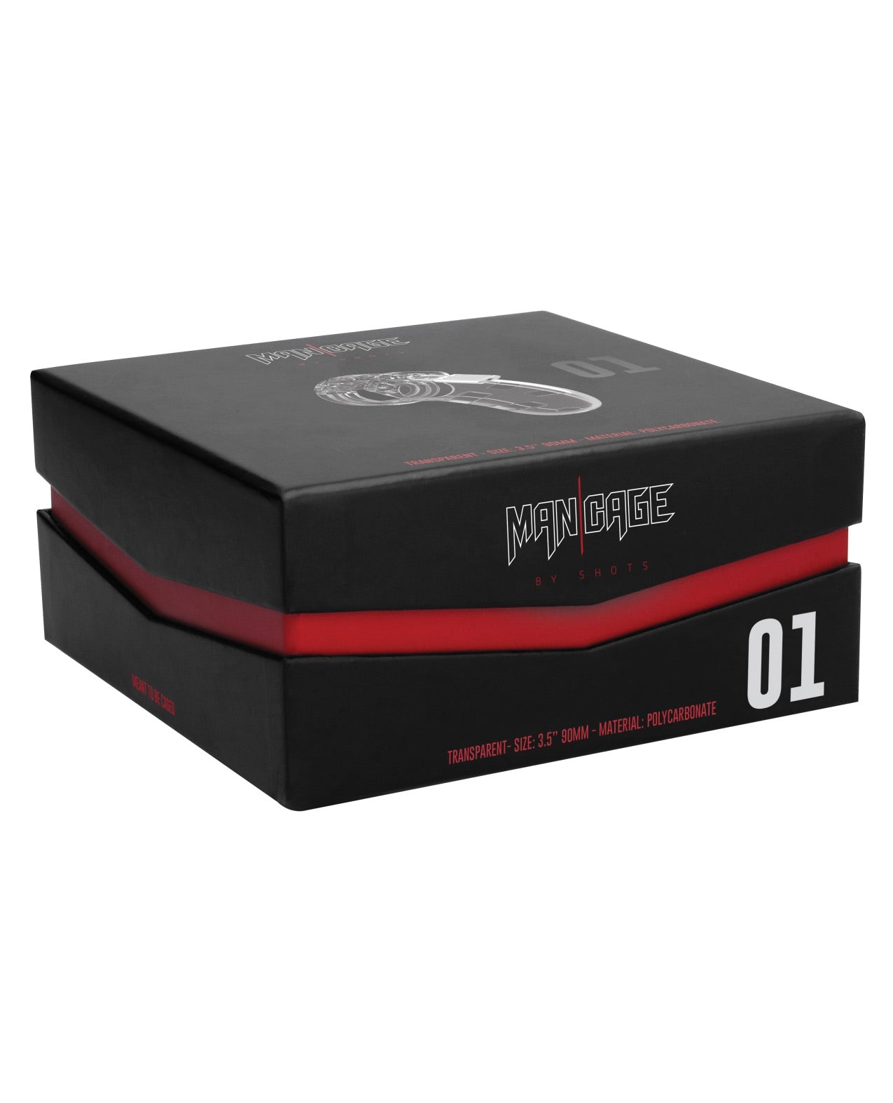 Shots Man Cage Chastity 3.5" Cock Cage Model 1 - Clear by Bondage & Fetish Toys