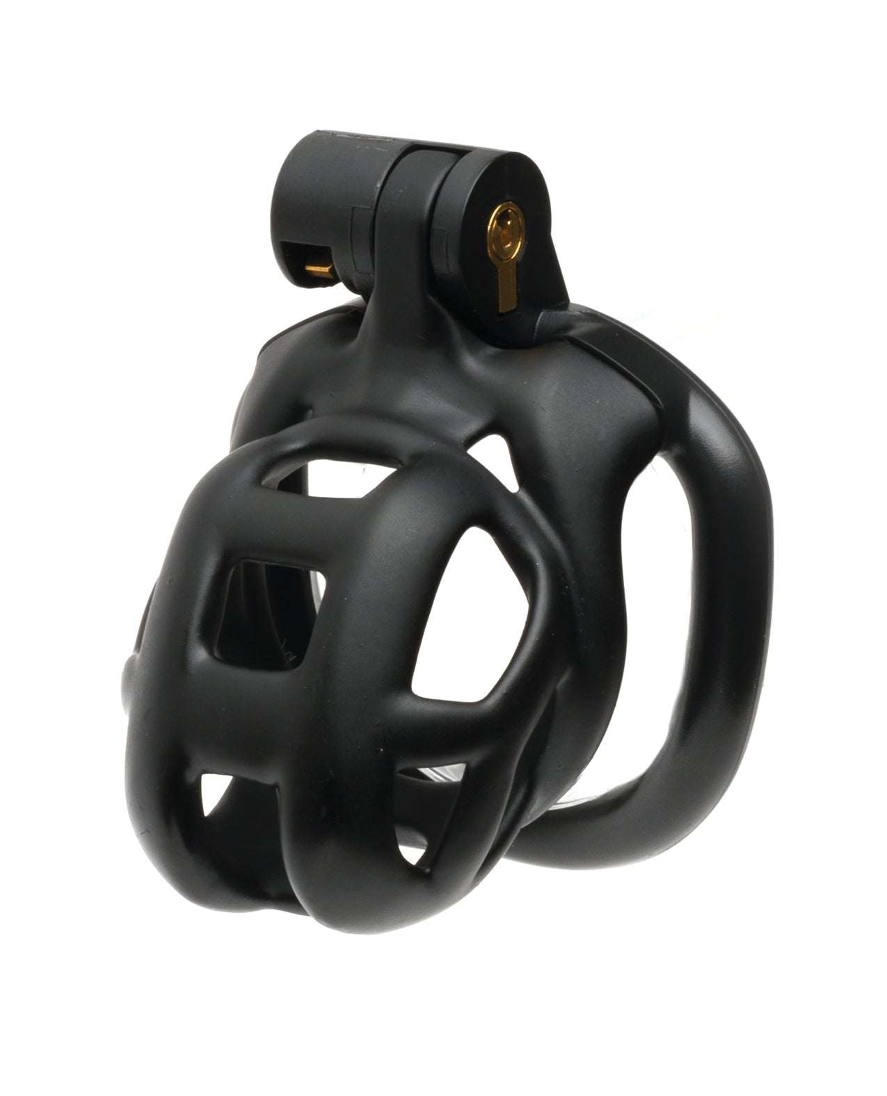 Sport Fucker Cellmate Guardian black resin male chastity cage with ergonomic rings and secure lock